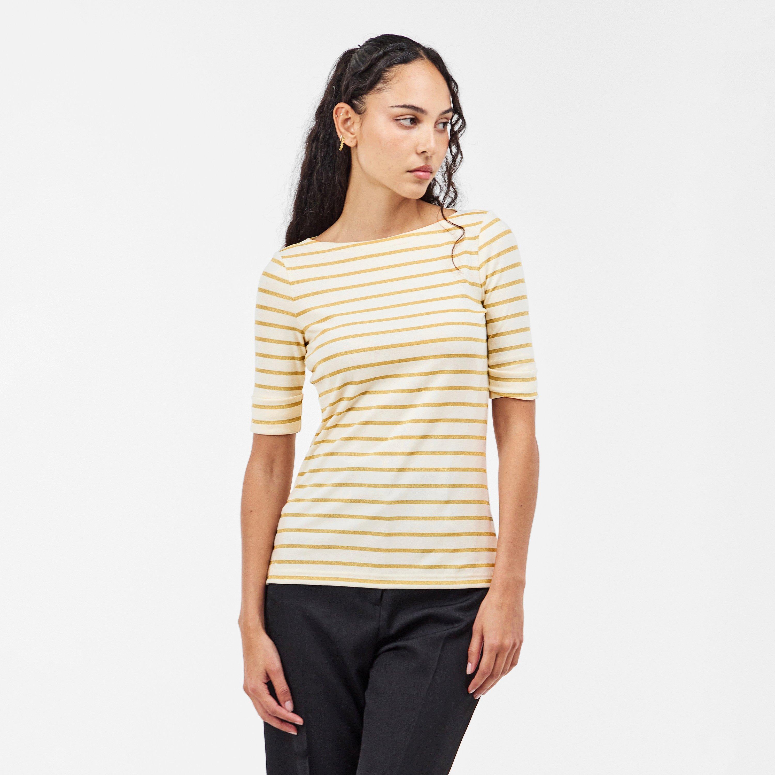 Masc Crm/Gold - Lauren by Ralph Lauren - Women's Judy Long-Sleeve T-Shirt - 3