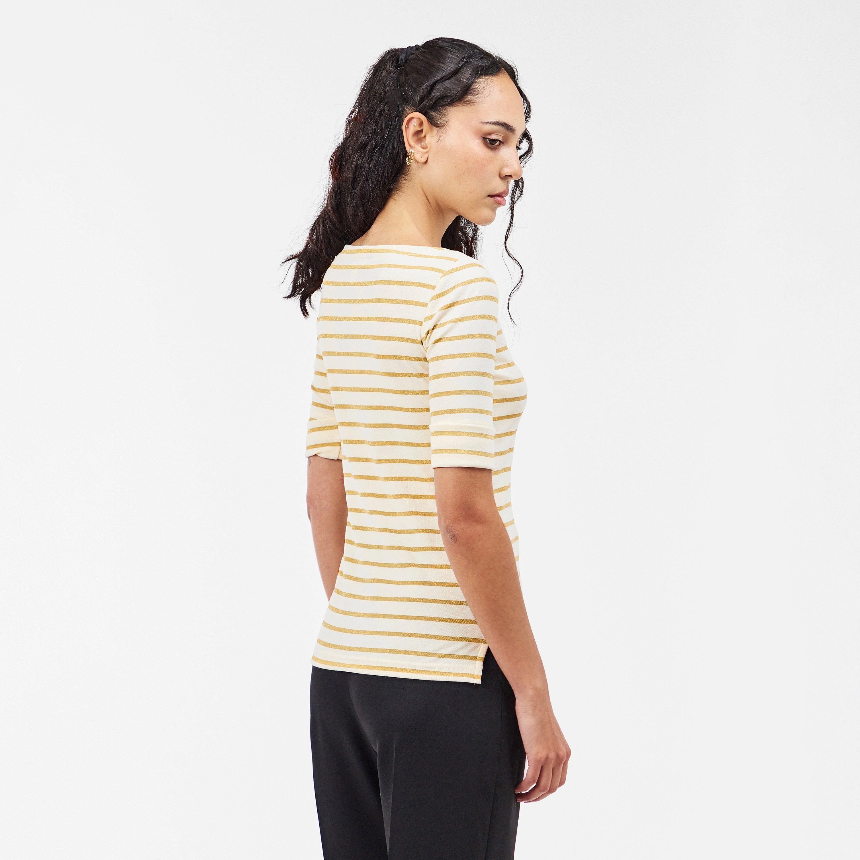 Masc Crm/Gold - Lauren by Ralph Lauren - Women's Judy Long-Sleeve T-Shirt - 4