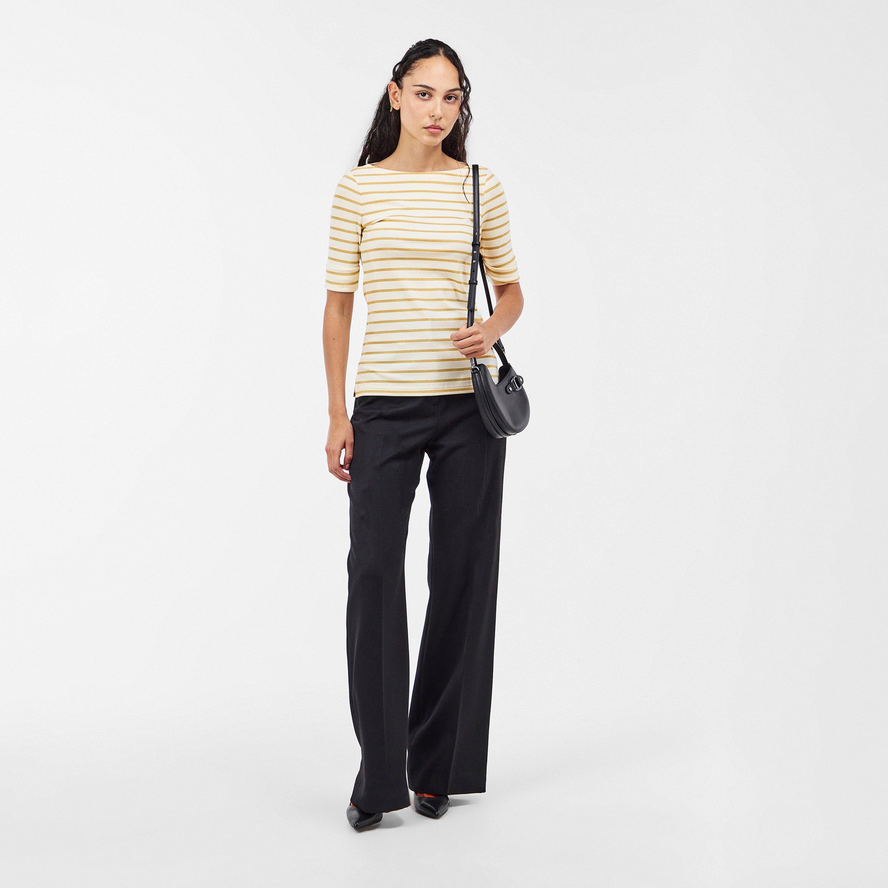 Masc Crm/Gold - Lauren by Ralph Lauren - Women's Judy Long-Sleeve T-Shirt - 6