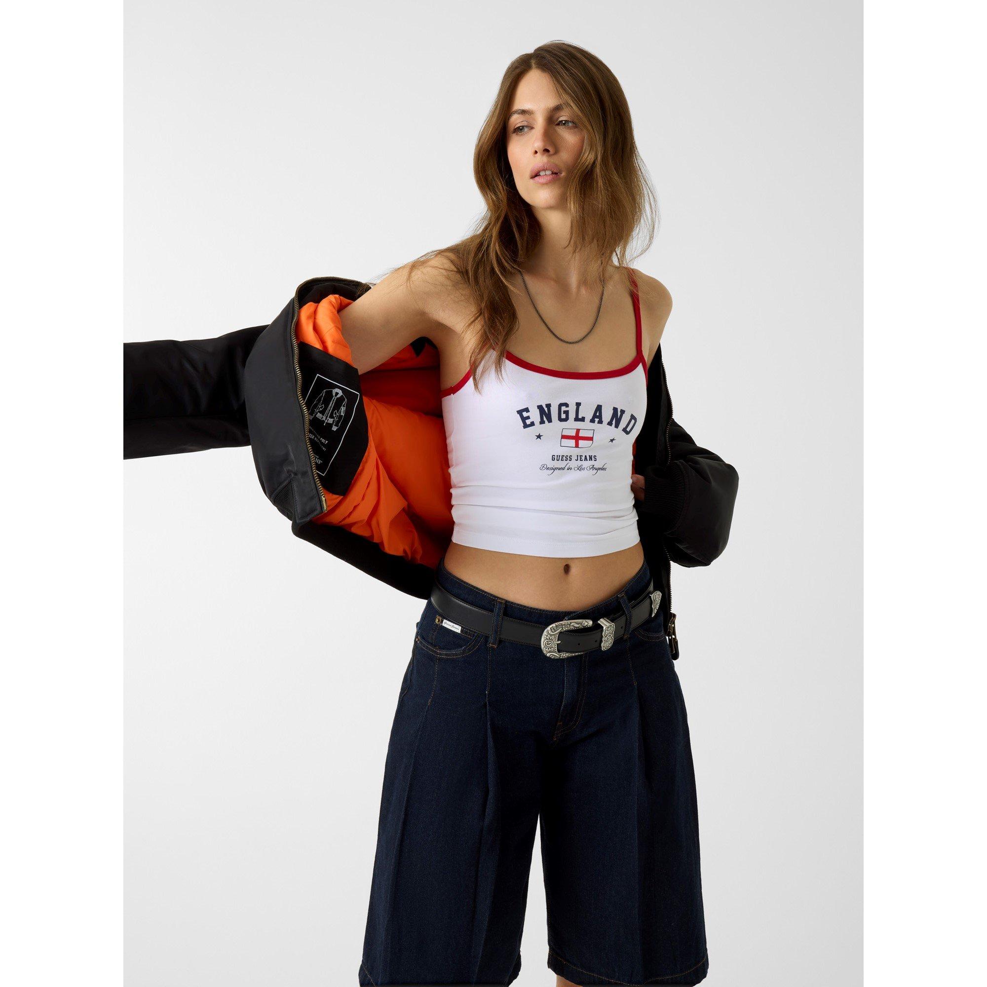 England White - Guess - Women's World Cup™ Tank Strappy Crop Top - 3