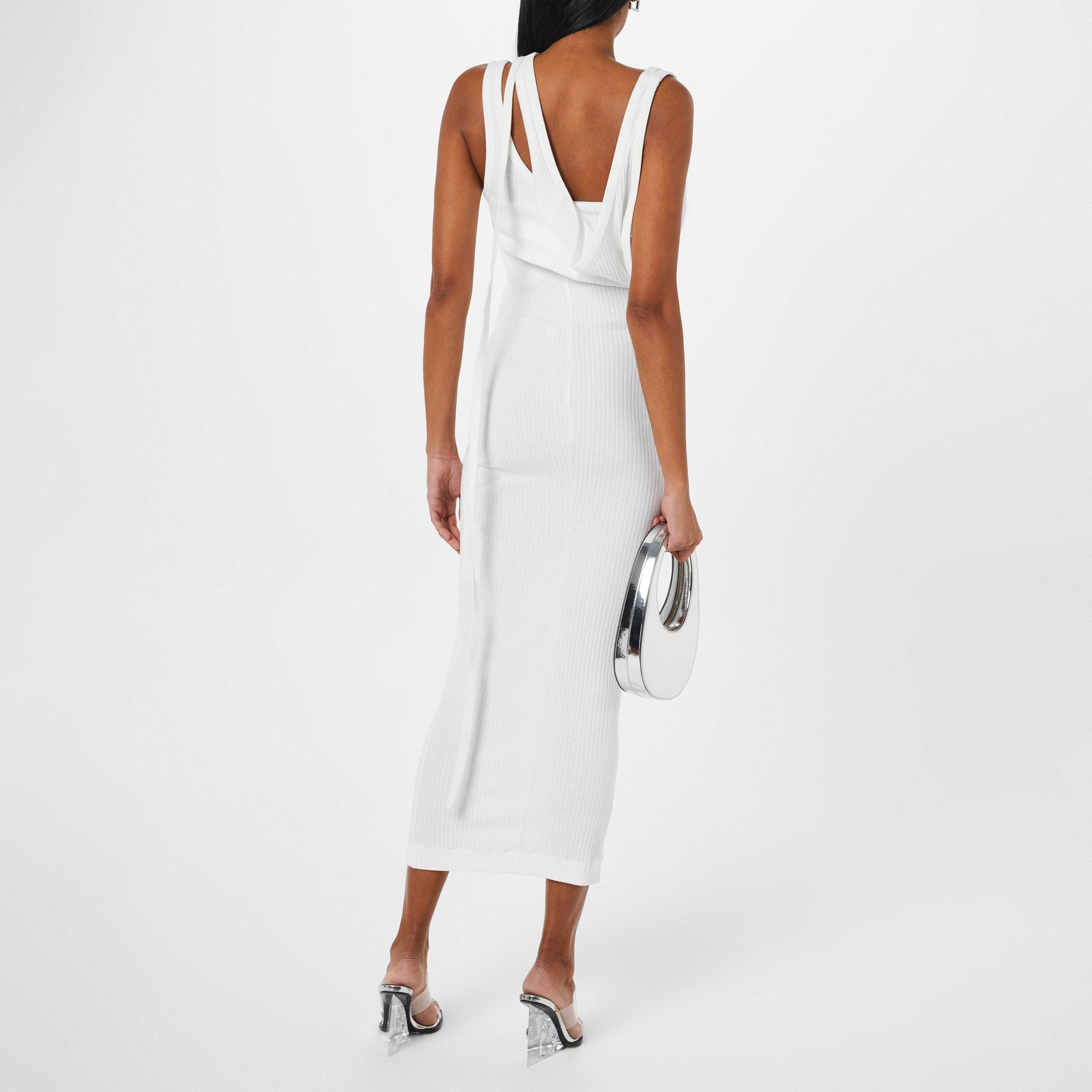 White - The Attico - Women's Rib Midi Dress - 2