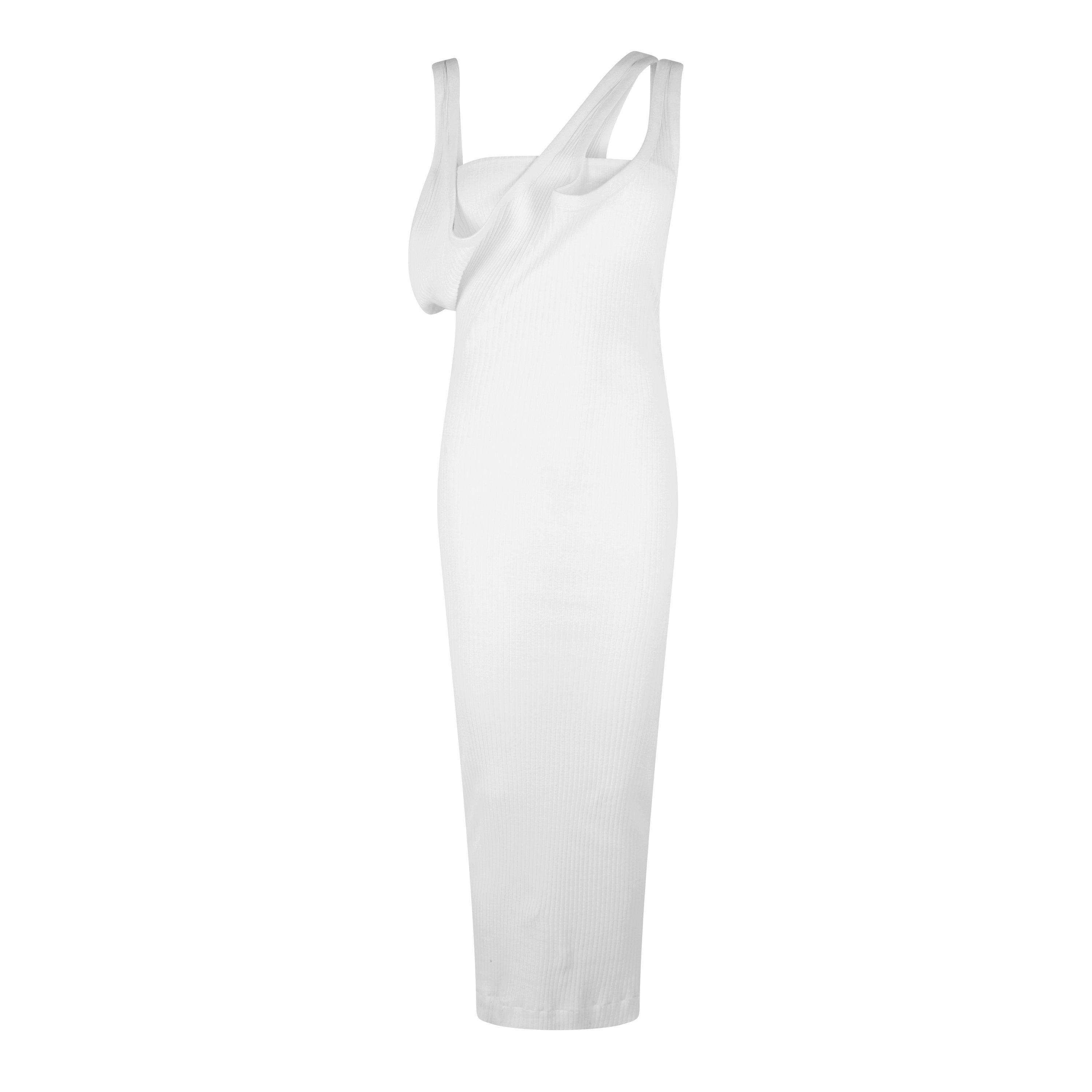 White - The Attico - Women's Rib Midi Dress - 4