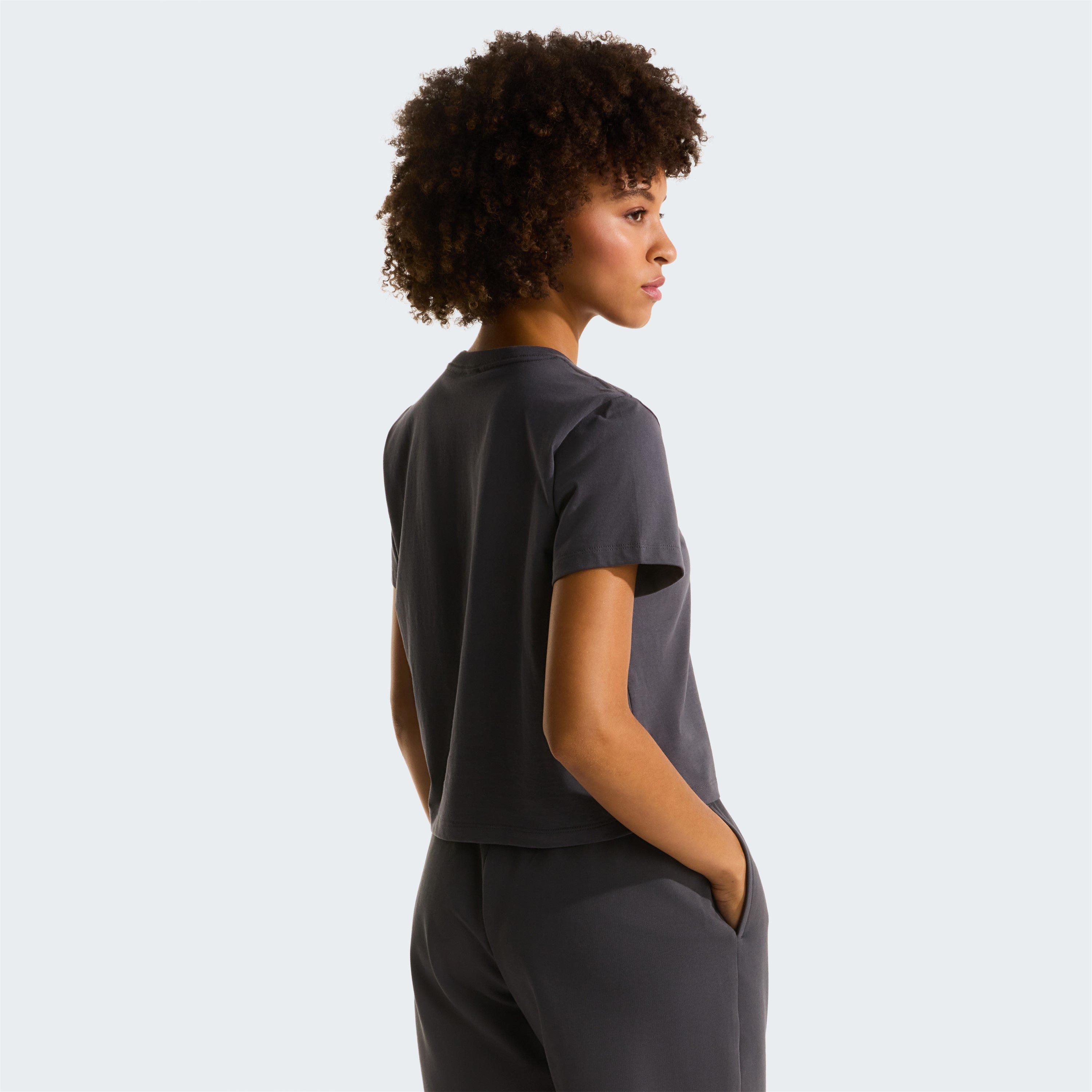 Anthracite Grey - The North Face - Essential Regular Cutie T-Shirt Womens - 4