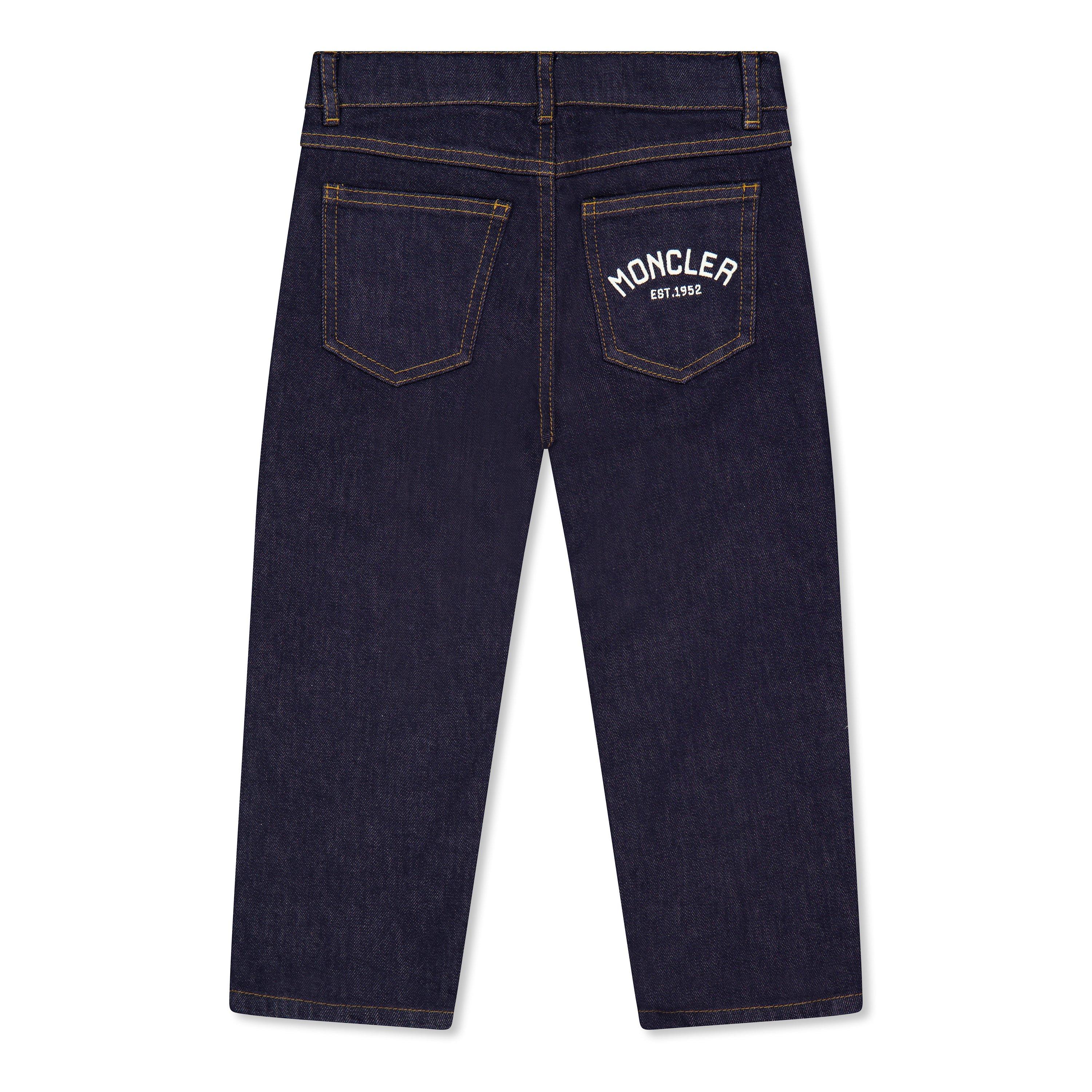 Blue 791 - Moncler - Embroidered Logo Jeans Juniors - 2