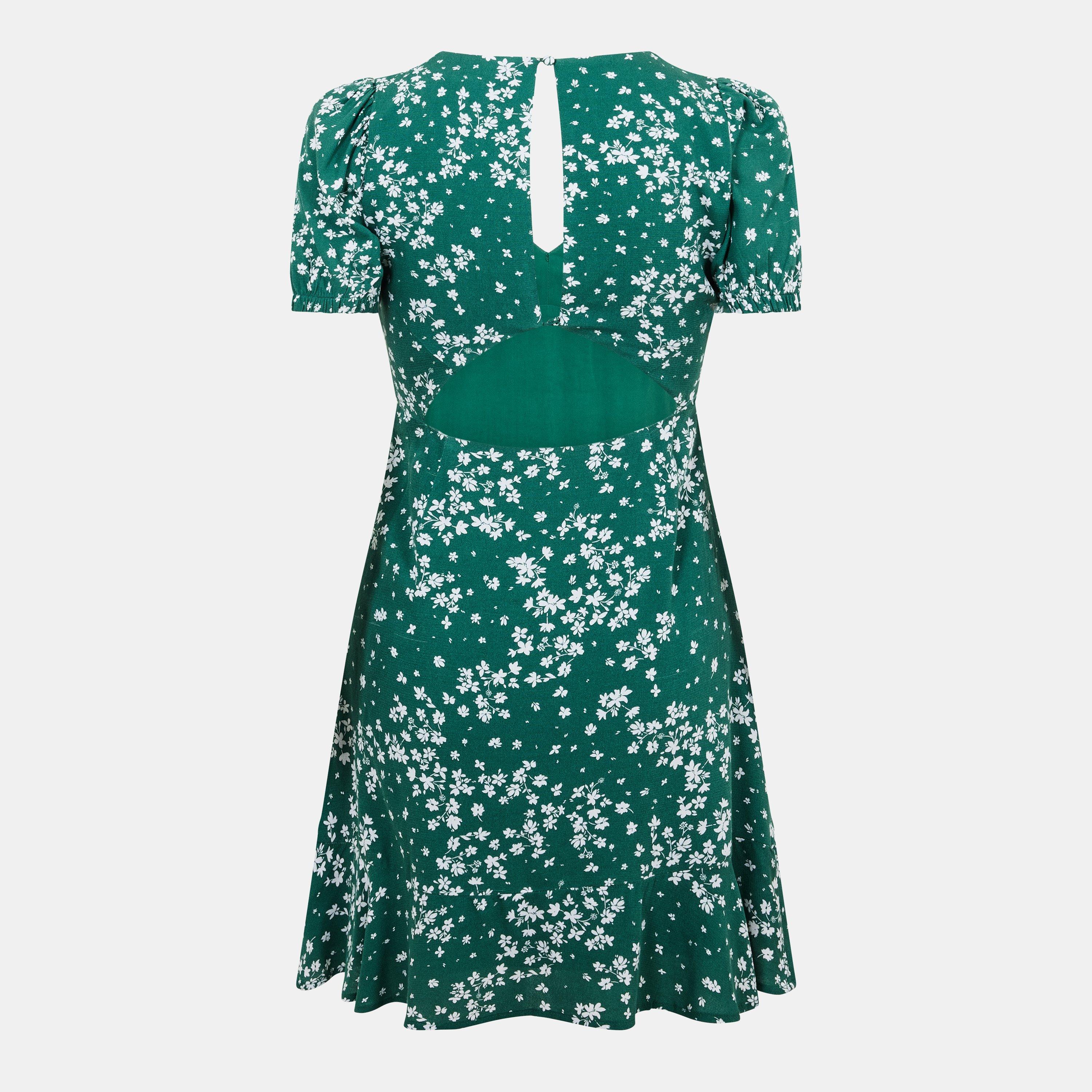 Green Print - Jack Wills - Cut Out Mini Dress - 2