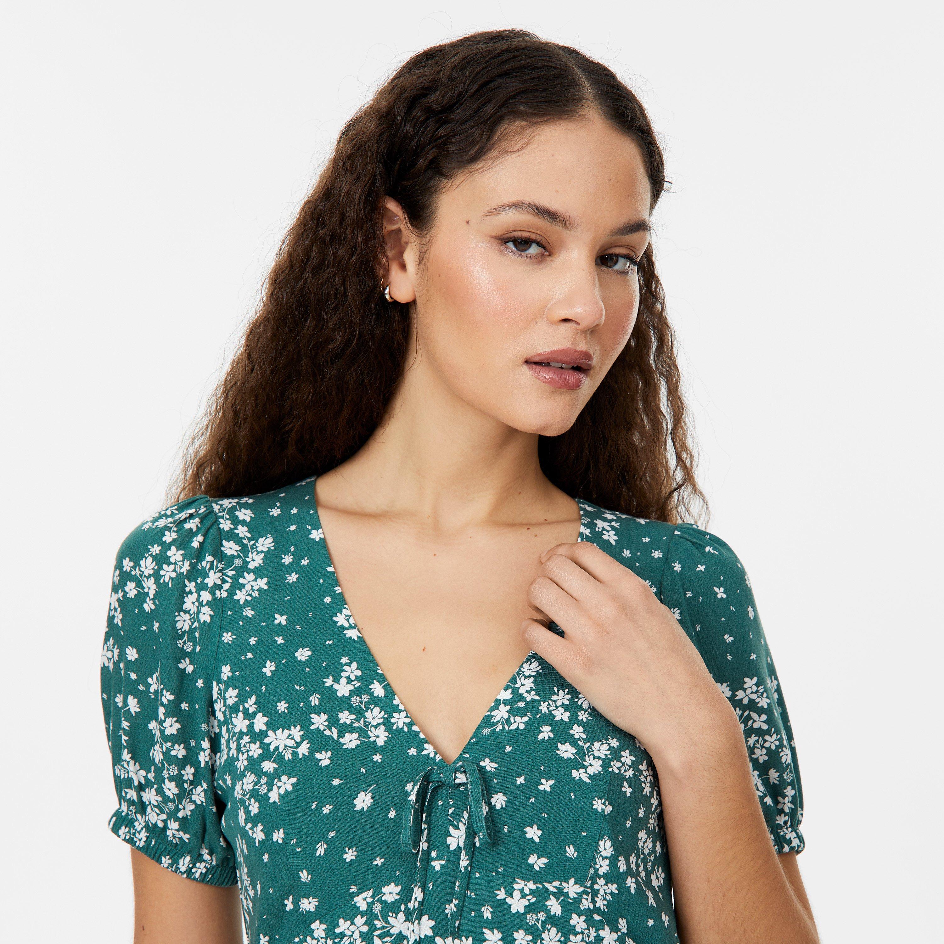 Green Print - Jack Wills - Cut Out Mini Dress - 3