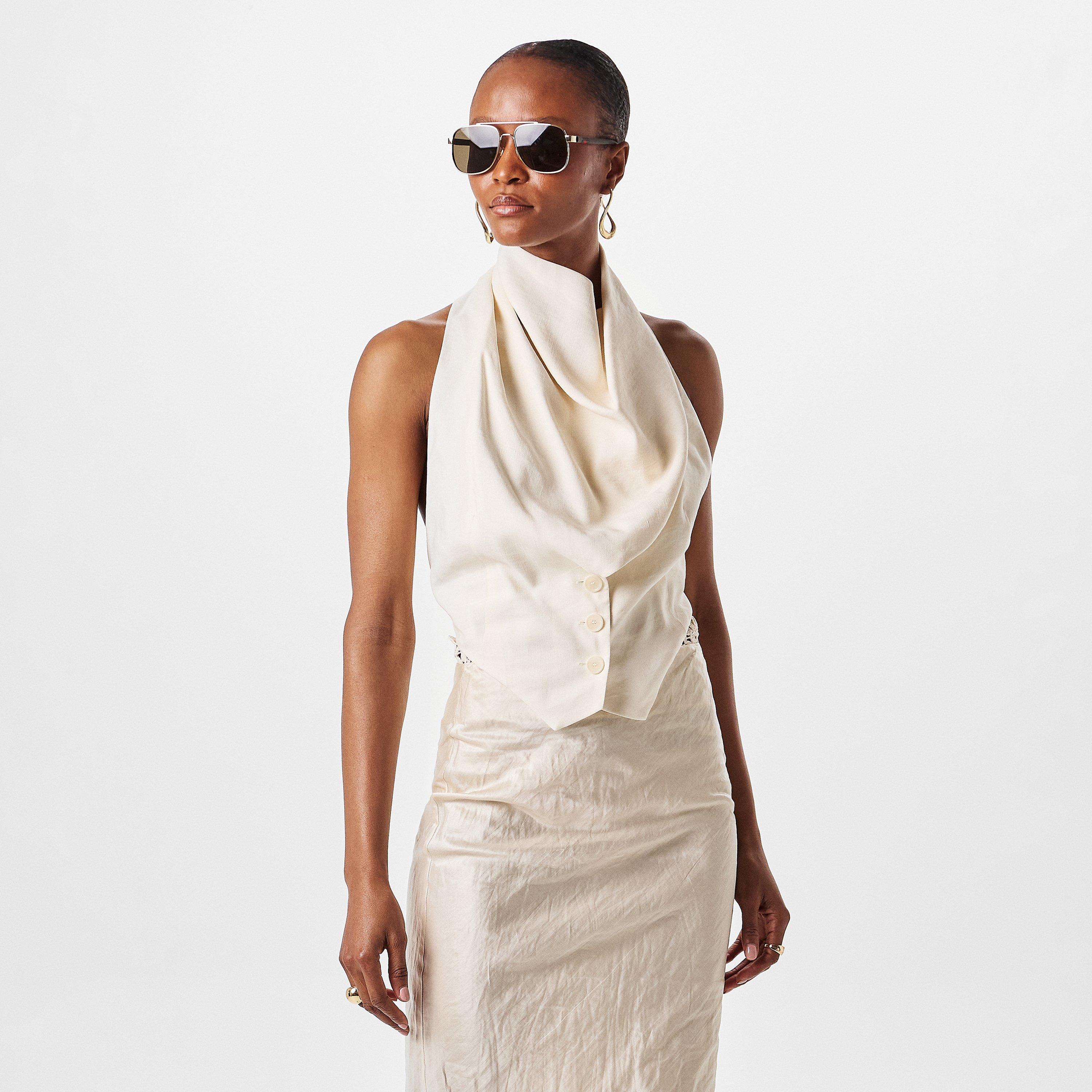 Cream - Magda Butrym - Women's Crop Top - 3