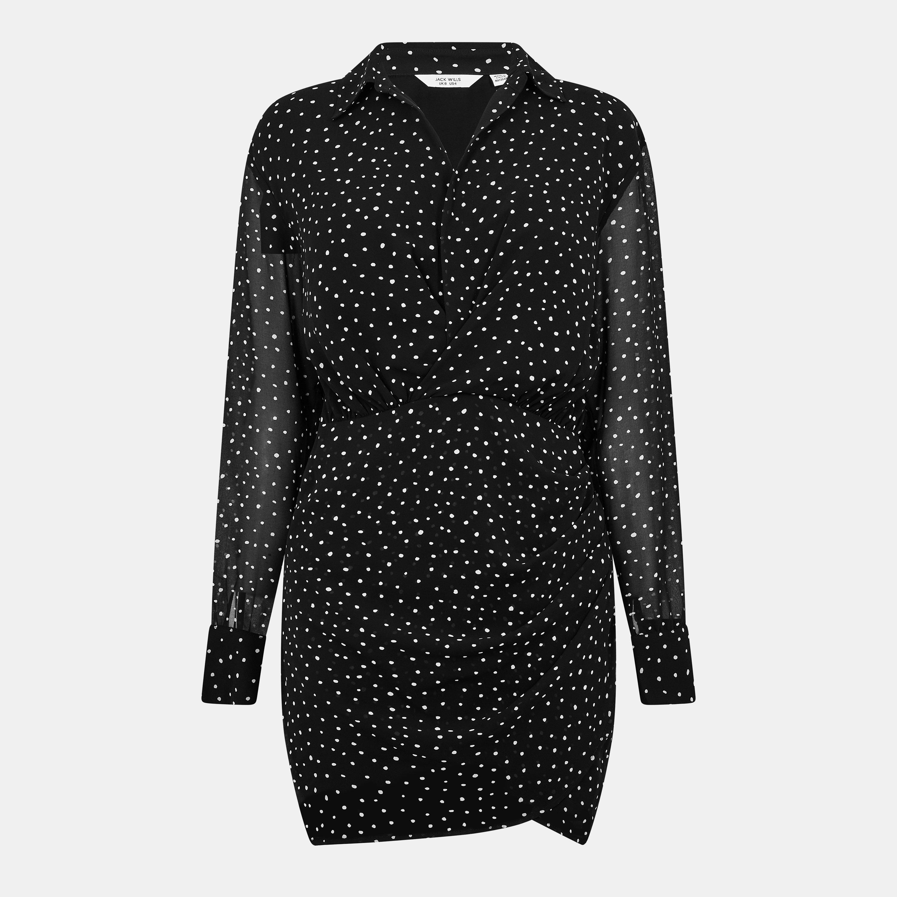 Black Spot - Jack Wills - Draped Shirt Dress - 1