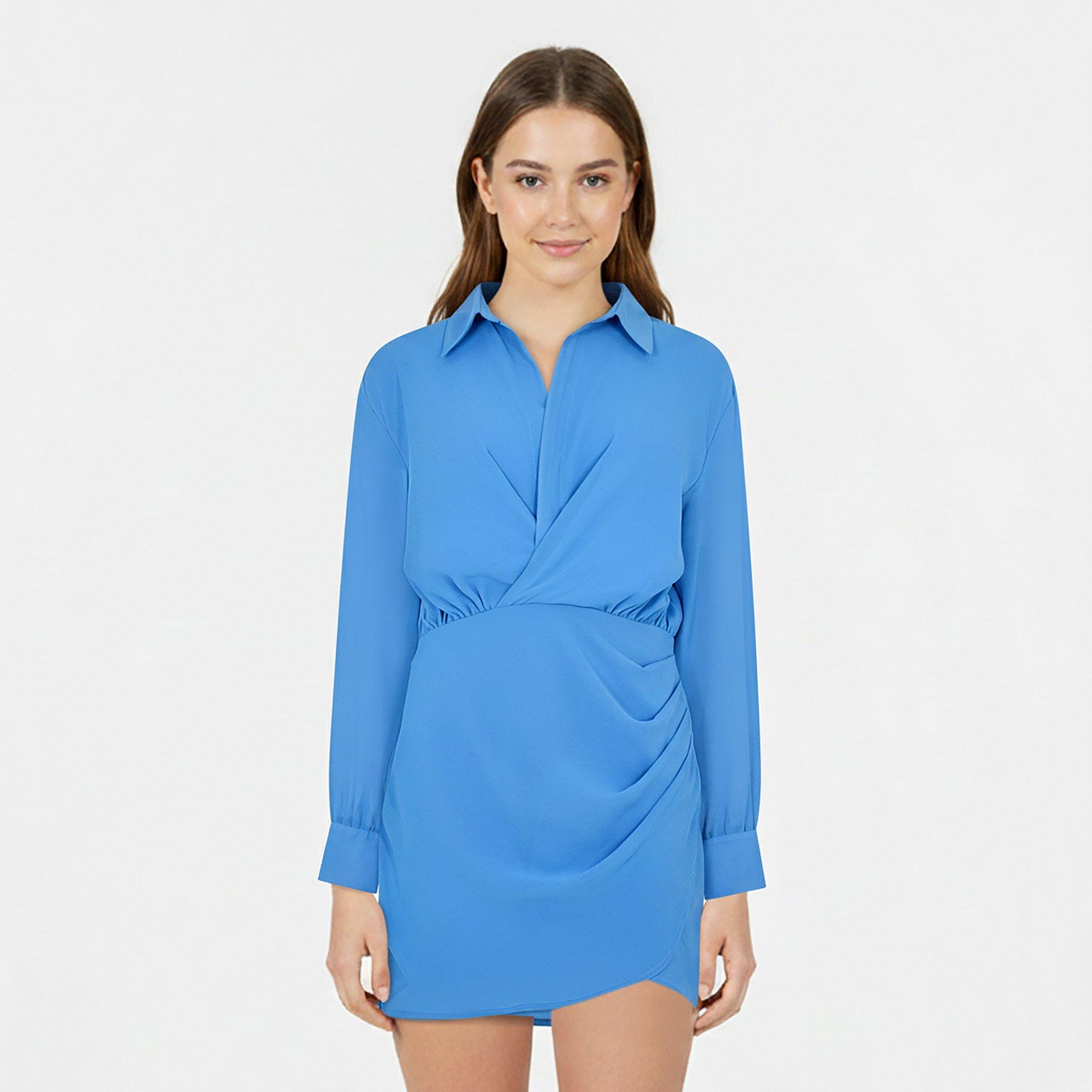 Ultra Marine - Jack Wills - Draped Shirt Dress - 3