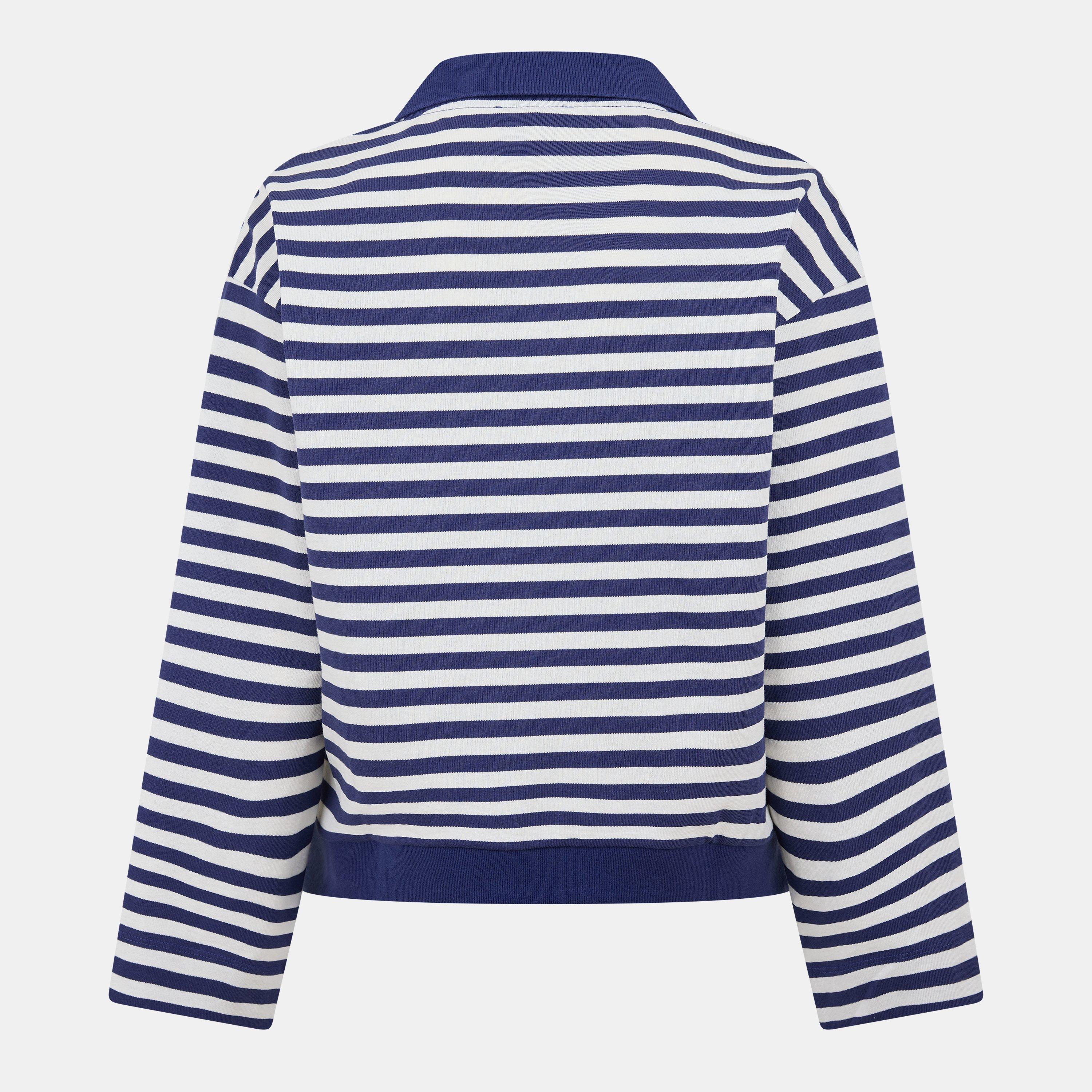 Navy Stripe - Posse - Women's Haisley Rugby Polo Shirt - 2