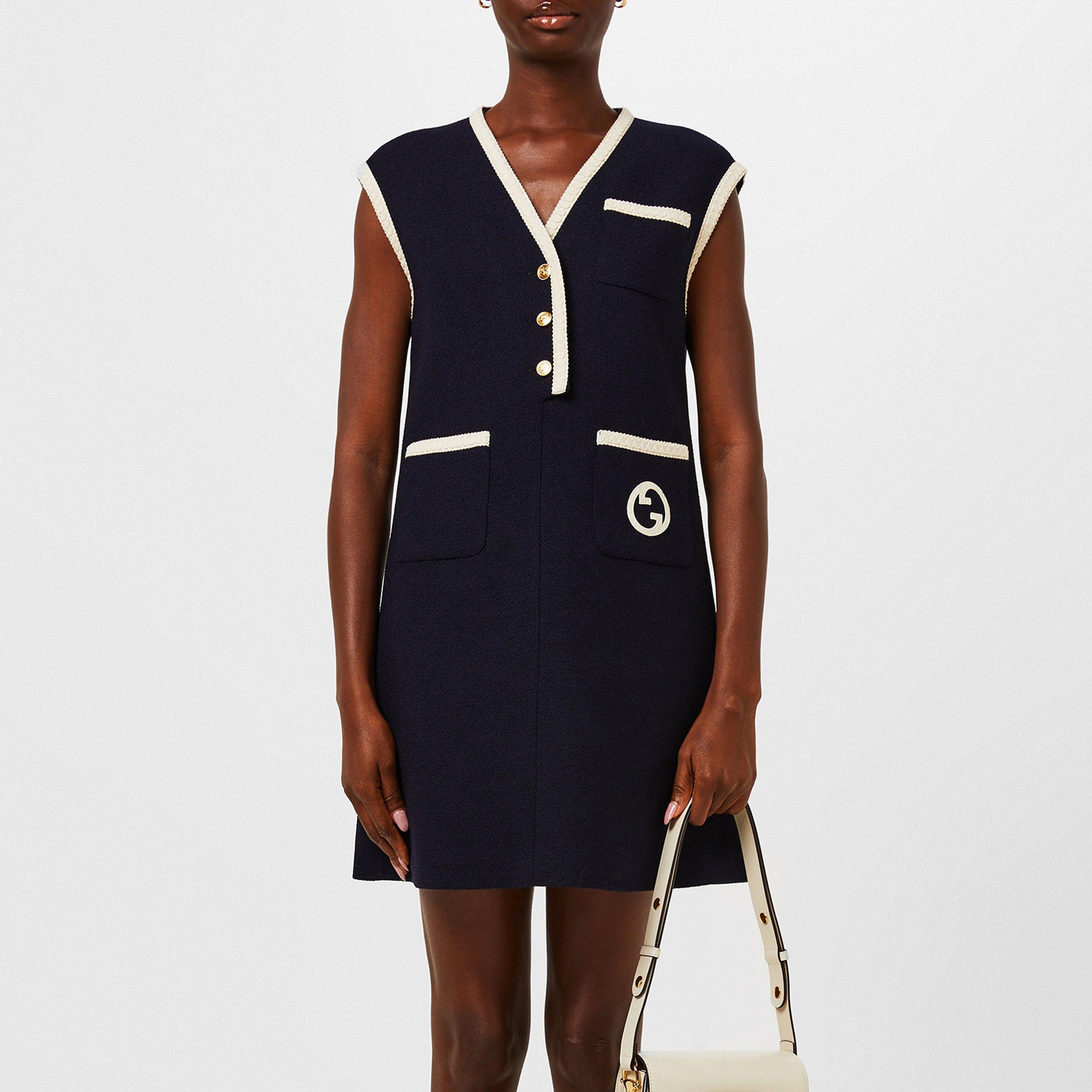 Admiral Dk B - Gucci - Women's Tweed Wool Retro Mini Dress - 1