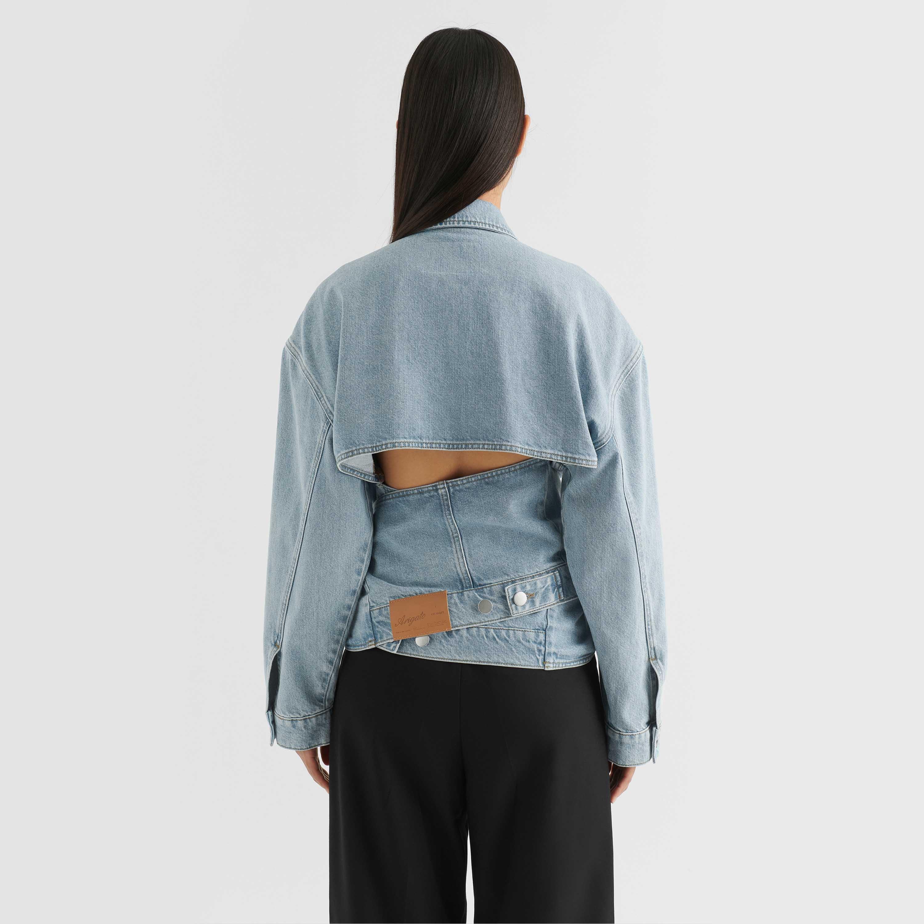 Light Blue - Axel Arigato - Women's Hydra Wrap Denim Jacket - 2