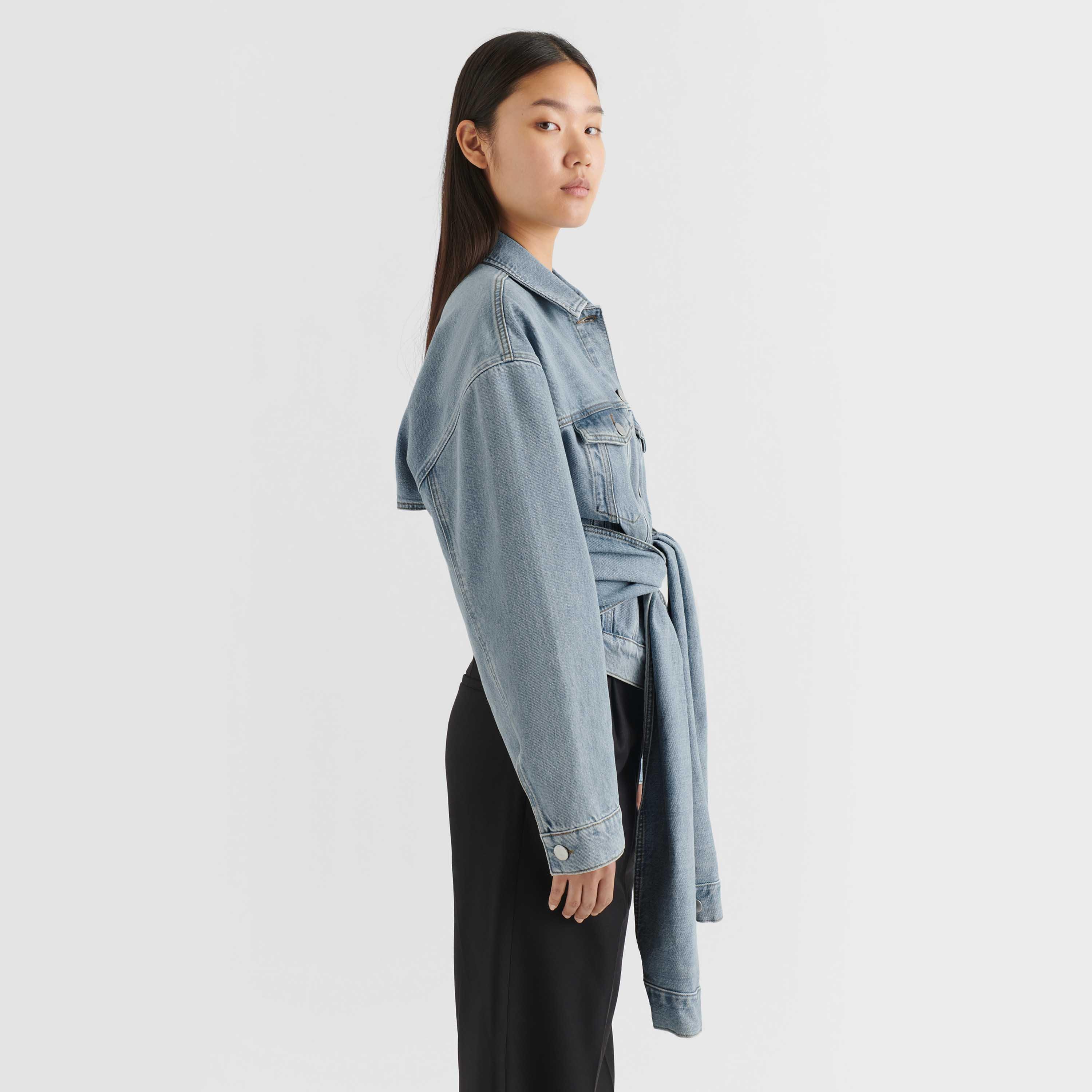 Light Blue - Axel Arigato - Women's Hydra Wrap Denim Jacket - 4