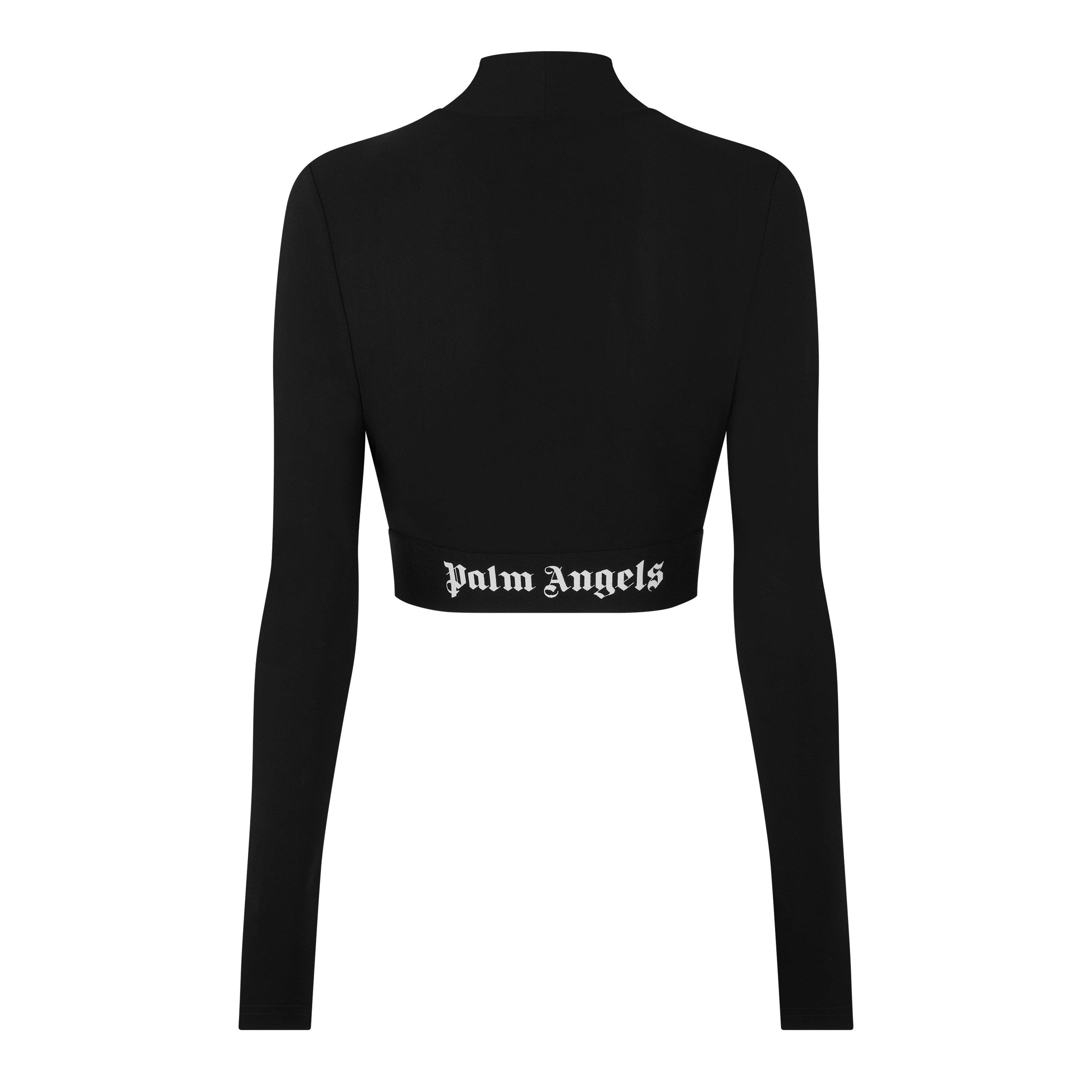 Black - Palm Angels - Logo Mock Neck Top - 6