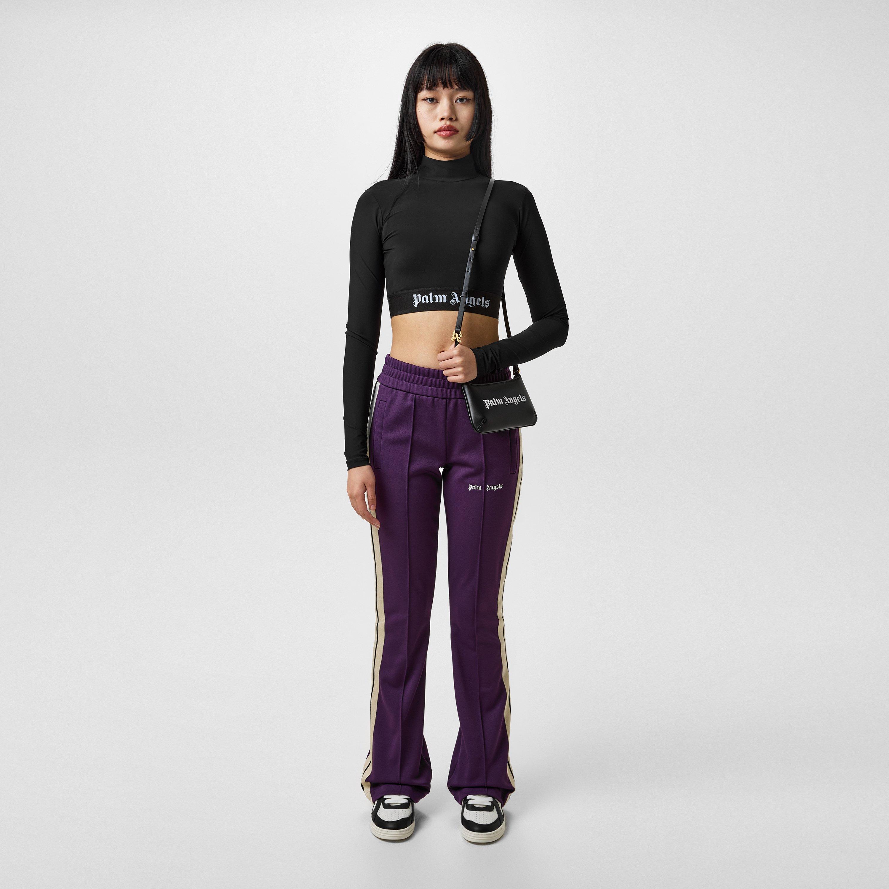 Black - Palm Angels - Logo Mock Neck Top - 4