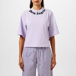 Palm Angels Cropped Logo T Shirt