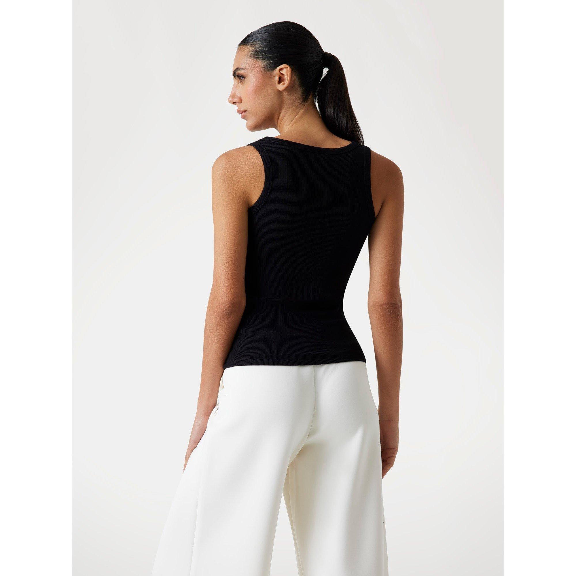 Jet Black - Guess - Women's Colette Rib Tank Vest - 3