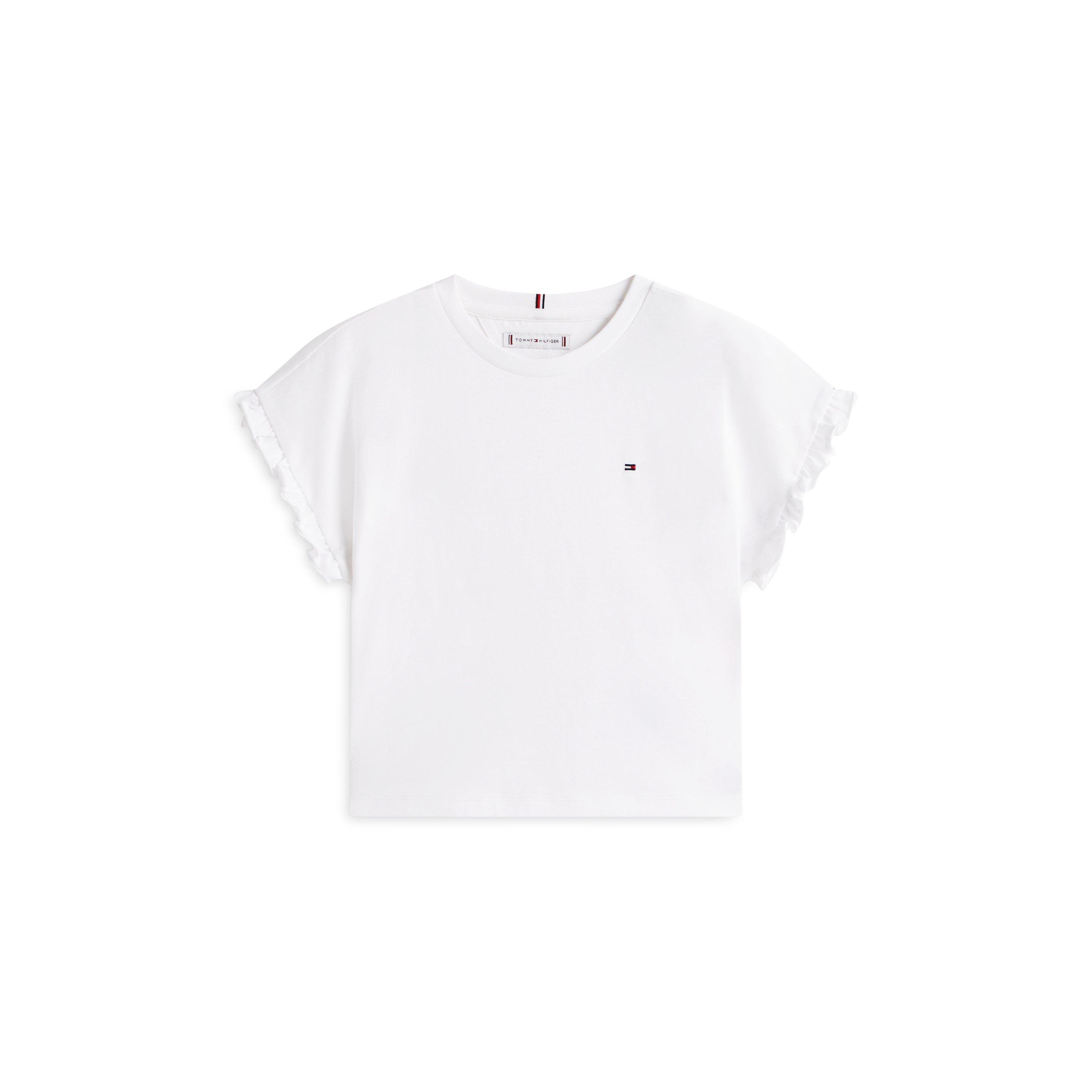 Tommy Hilfiger Girls Kids' Essential Crop Top - White Ybr - 12Y