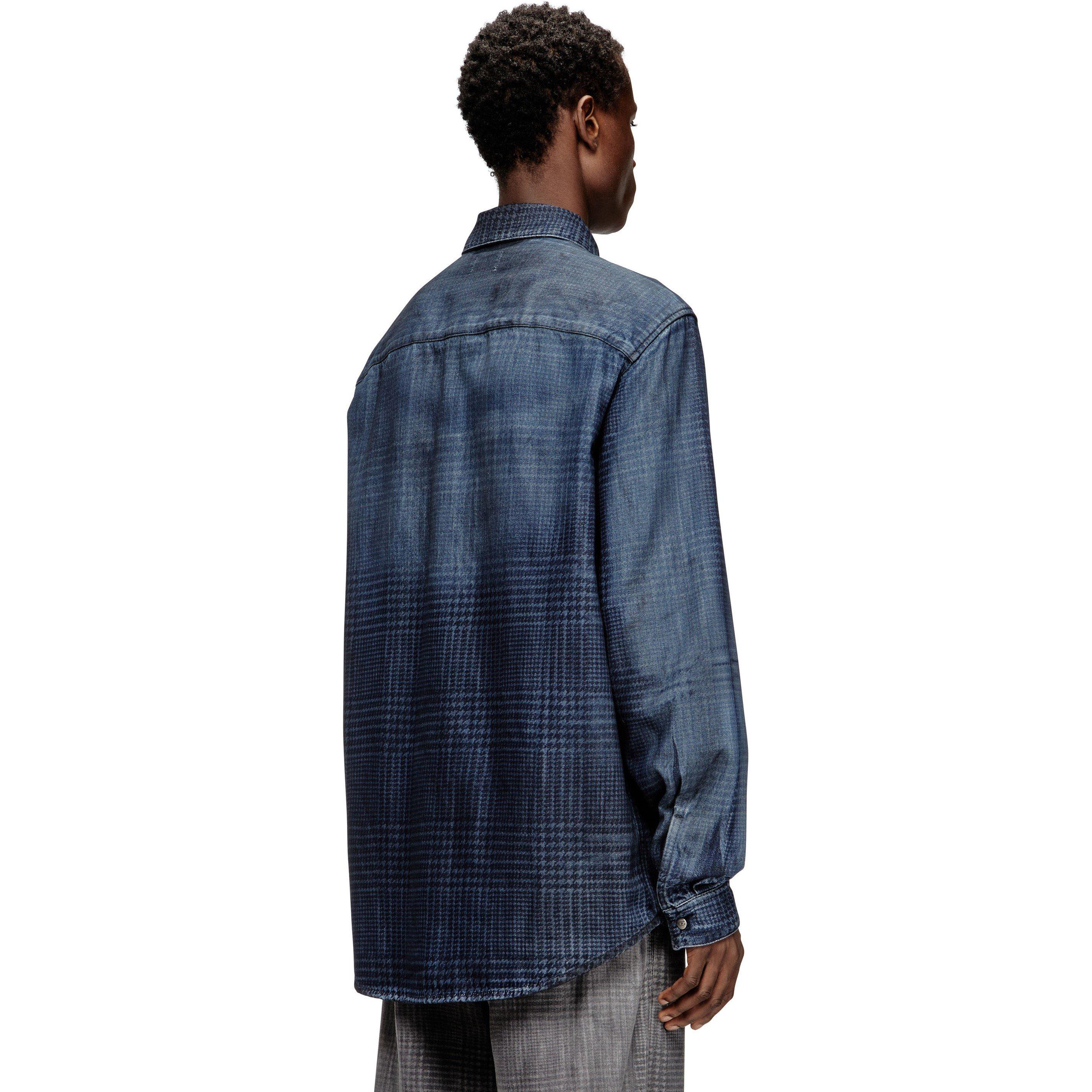 Dark Blue - Diesel - Men's Long Sleeve Denim Shirt - 2