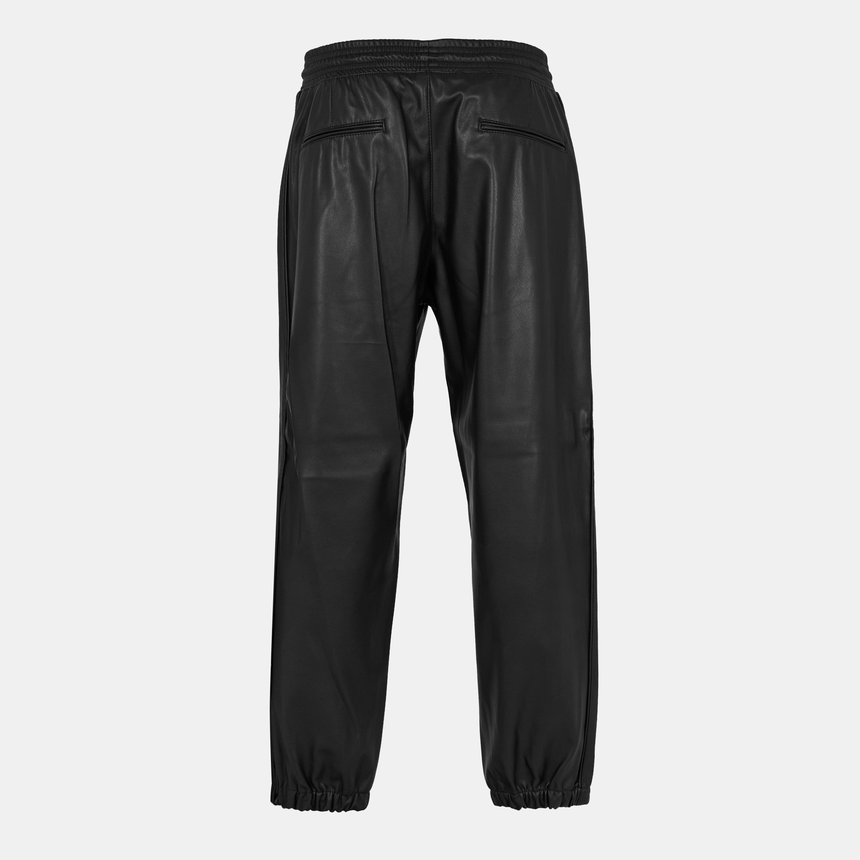 Black - Hugo - Men's Gabe233 Leather Trousers - 2