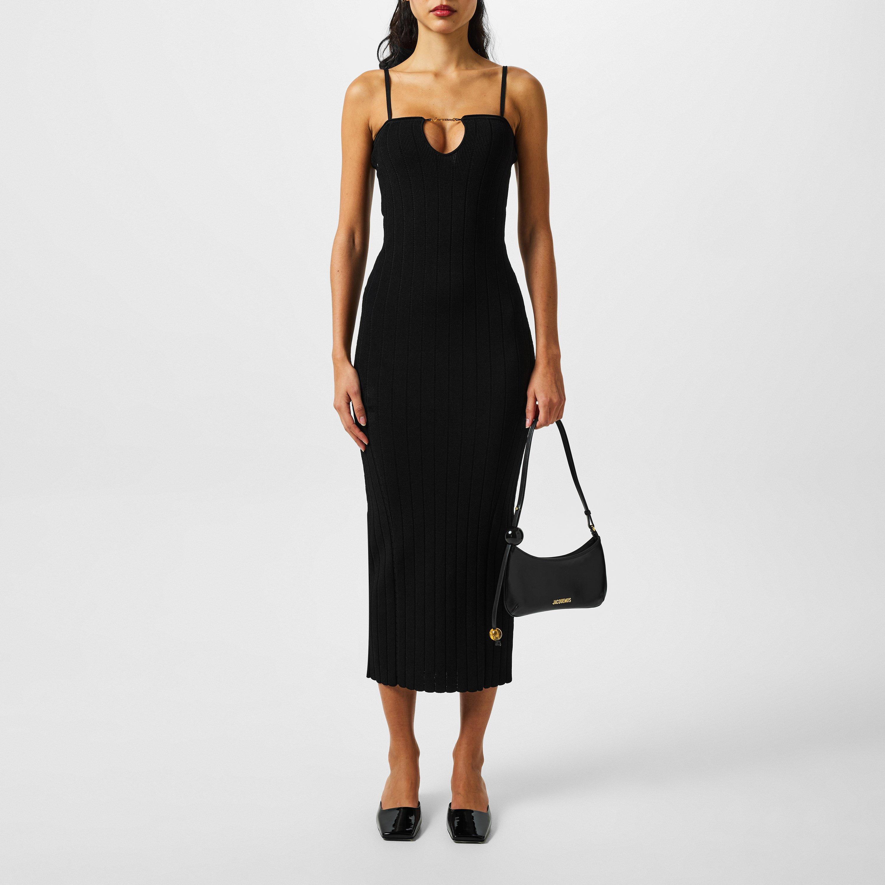 【JACQUEMUS】ジャックムス Sierra リブニット ミディドレス JACQUEMUS Sierra off-the-shoulder ribbed-knit midi dress