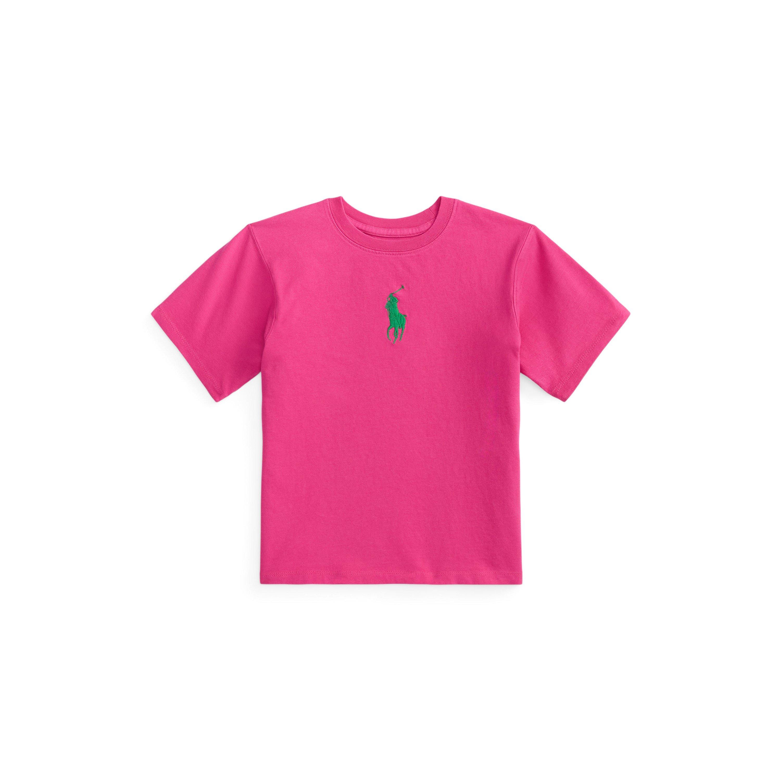 Polo Ralph Lauren  College Pink Kids' Centre Logo Cropped T-Shirt - 2Y