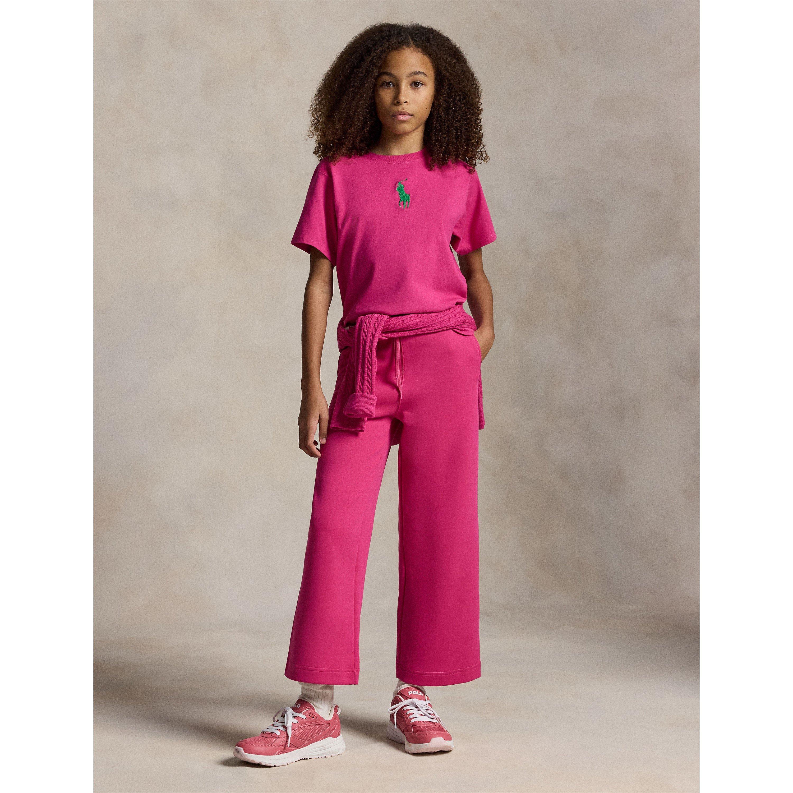 College Pink - Polo Ralph Lauren - Kids' Centre Logo Cropped T-Shirt - 5