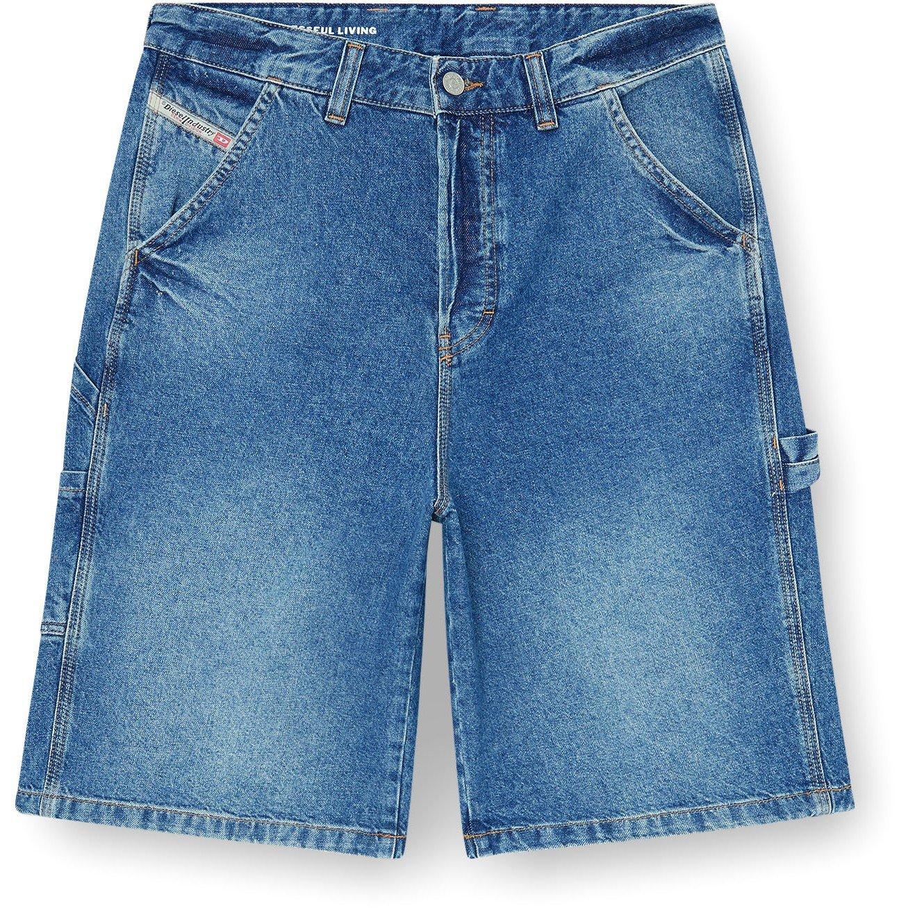 Mid Blue - Diesel - Men's Denim Shorts - 1