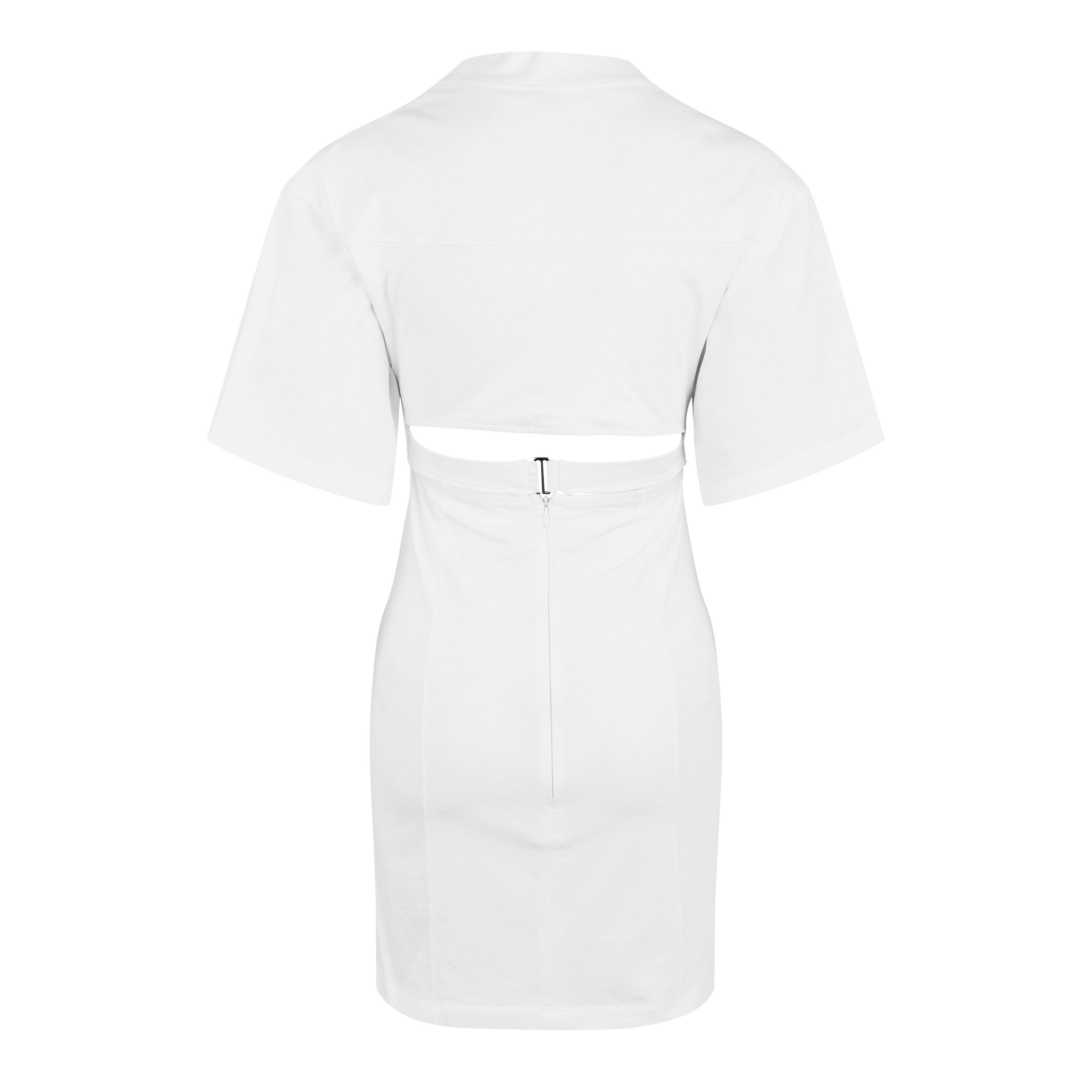 White - Jacquemus - La Twisted Bahia T-Shirt Mini Dress - 6