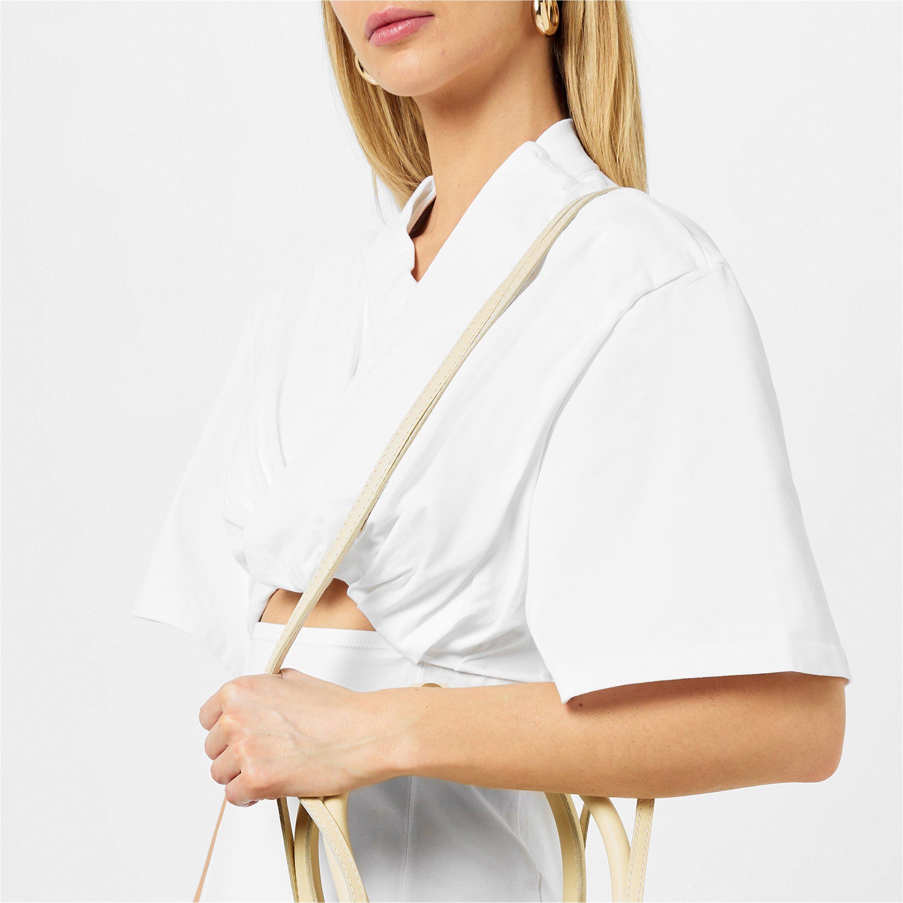 White - Jacquemus - La Twisted Bahia T-Shirt Mini Dress - 3
