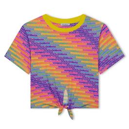 Dolce and Gabbana Multicoloured Logomania T Shirt Junior