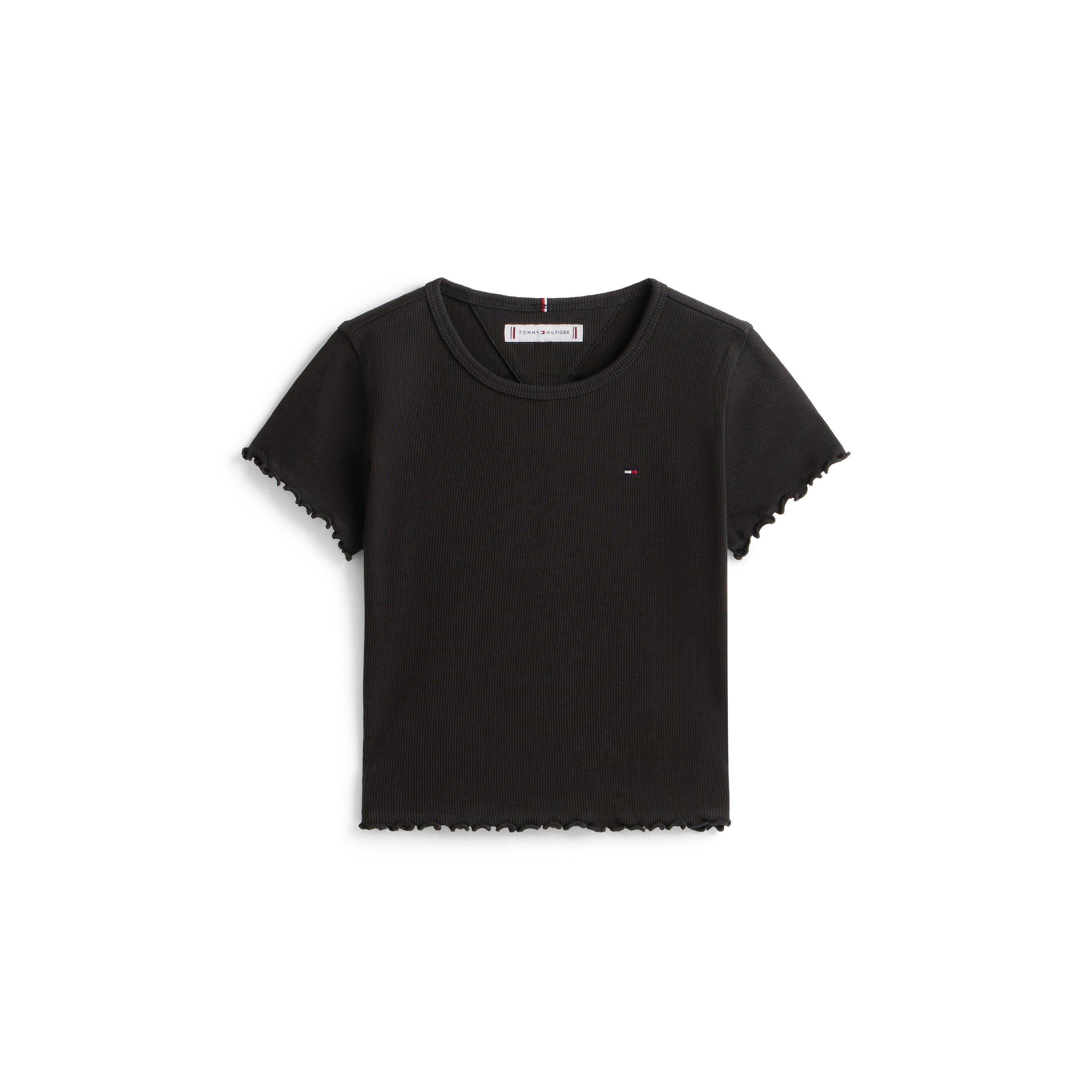 Tommy Hilfiger Girls Kids' Essential Rib Crop Top - Black Bds - 16Y