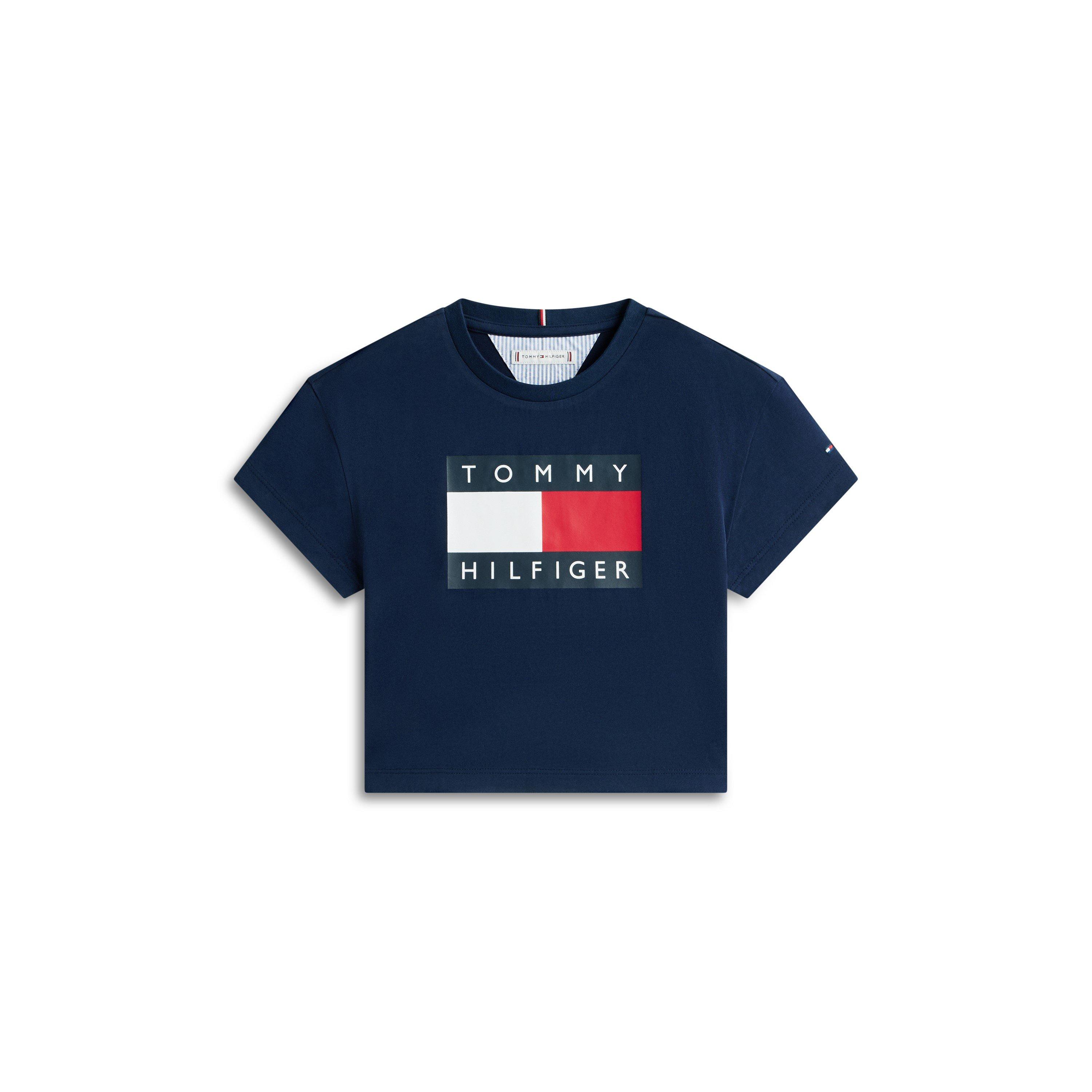 Tommy Hilfiger Girls Kids' Heritage Cropped Crop Top - Night Navy C1g - 10Y