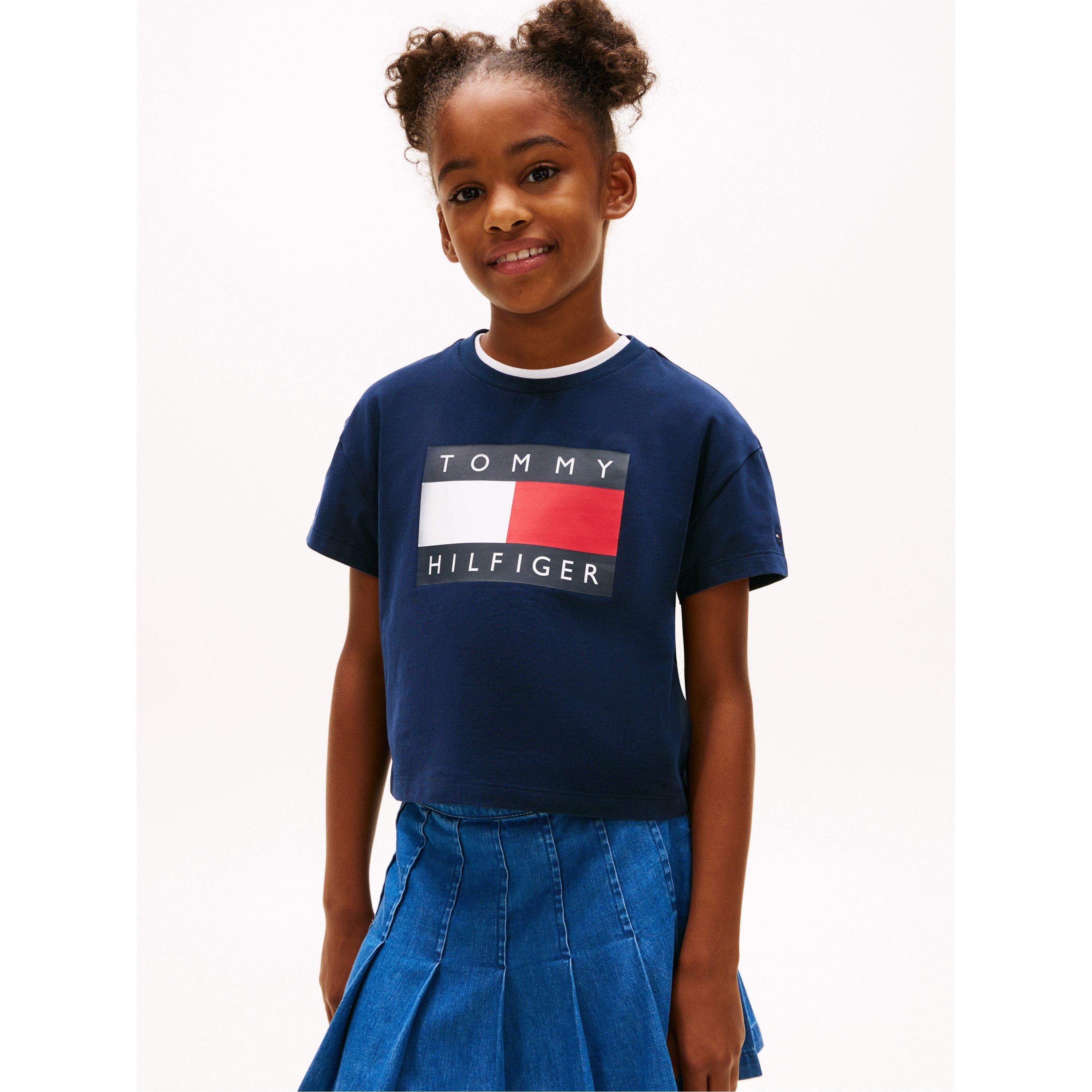 Night Navy C1G - Tommy Hilfiger - Kids' Heritage Cropped Crop Top - 2