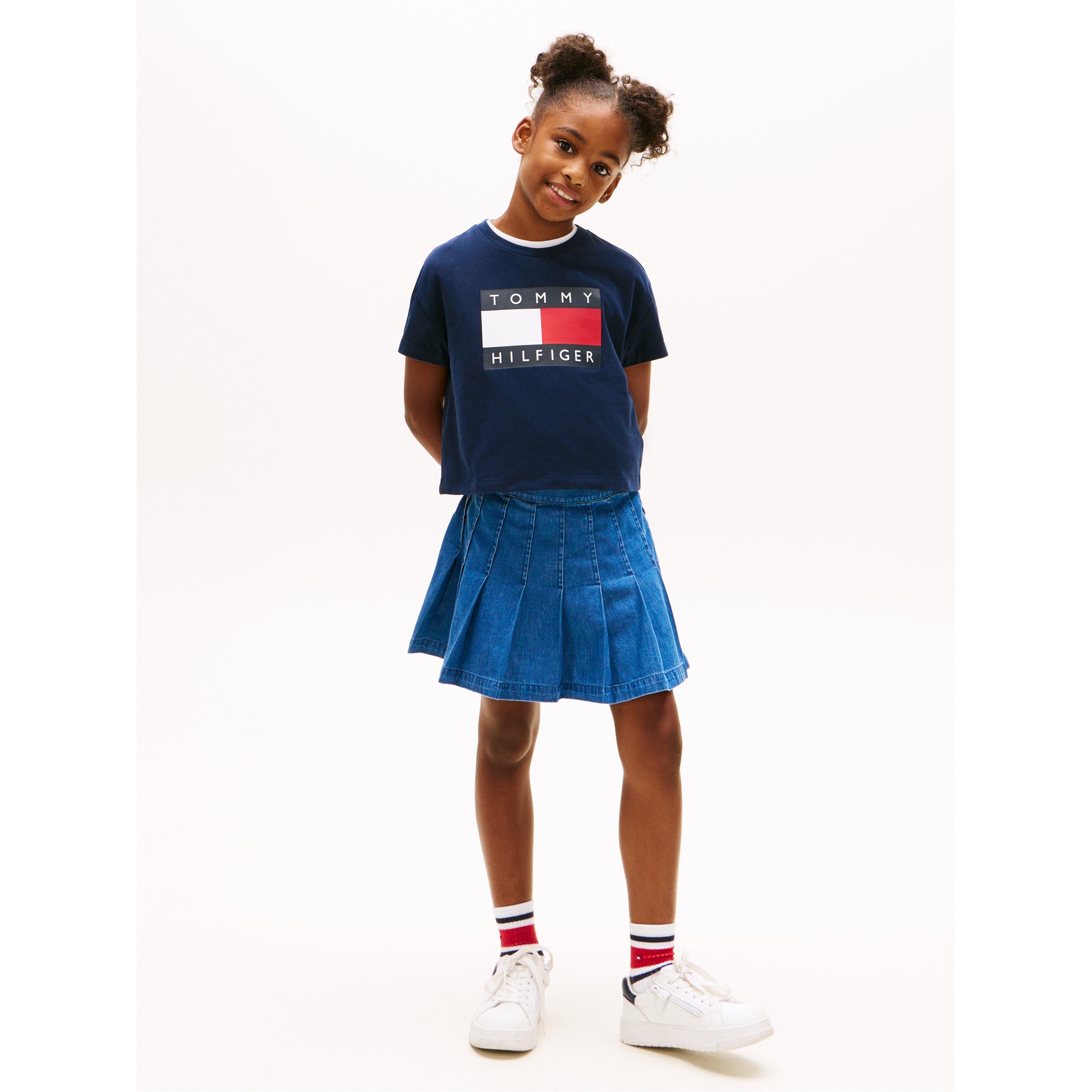 Night Navy C1G - Tommy Hilfiger - Kids' Heritage Cropped Crop Top - 4