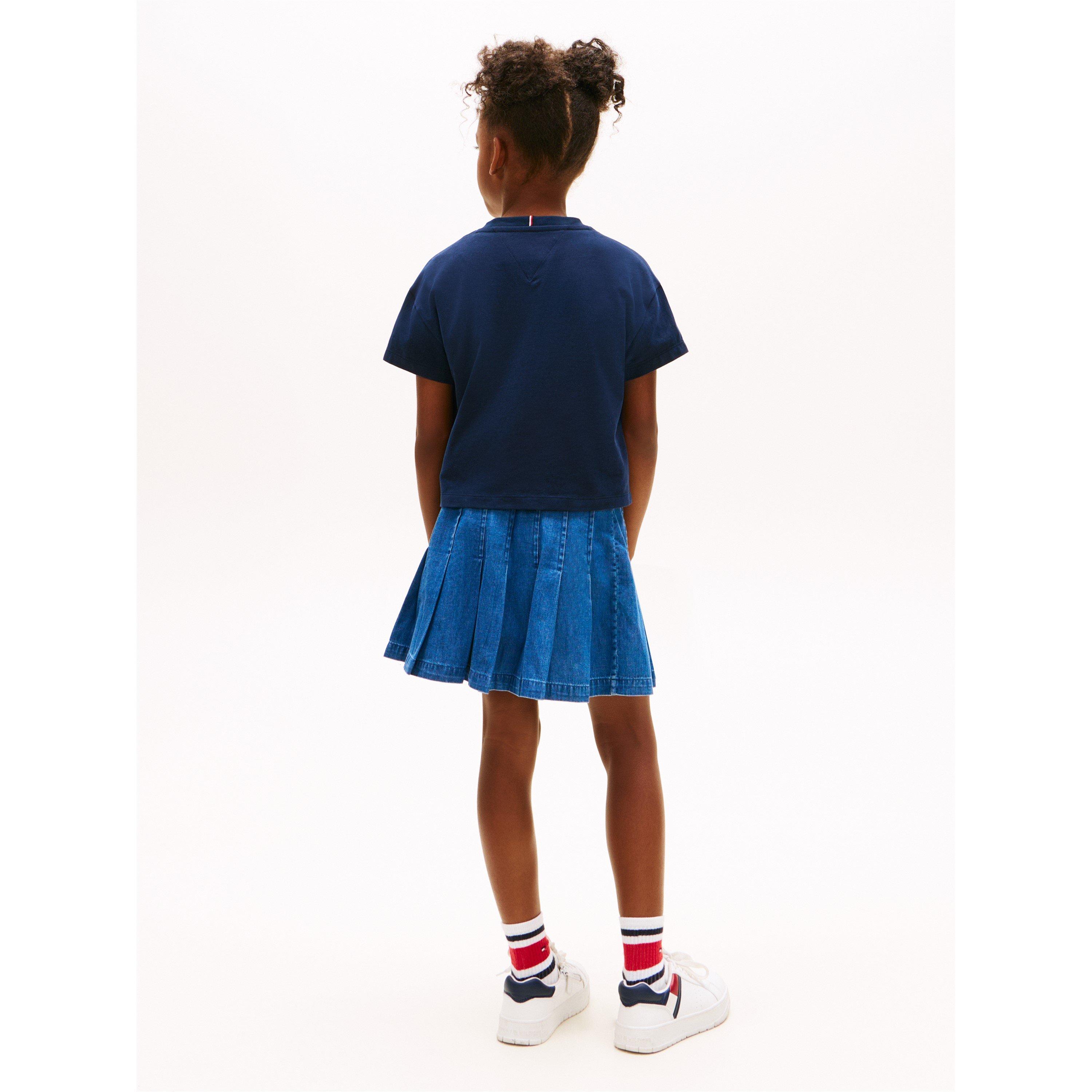 Night Navy C1G - Tommy Hilfiger - Kids' Heritage Cropped Crop Top - 5