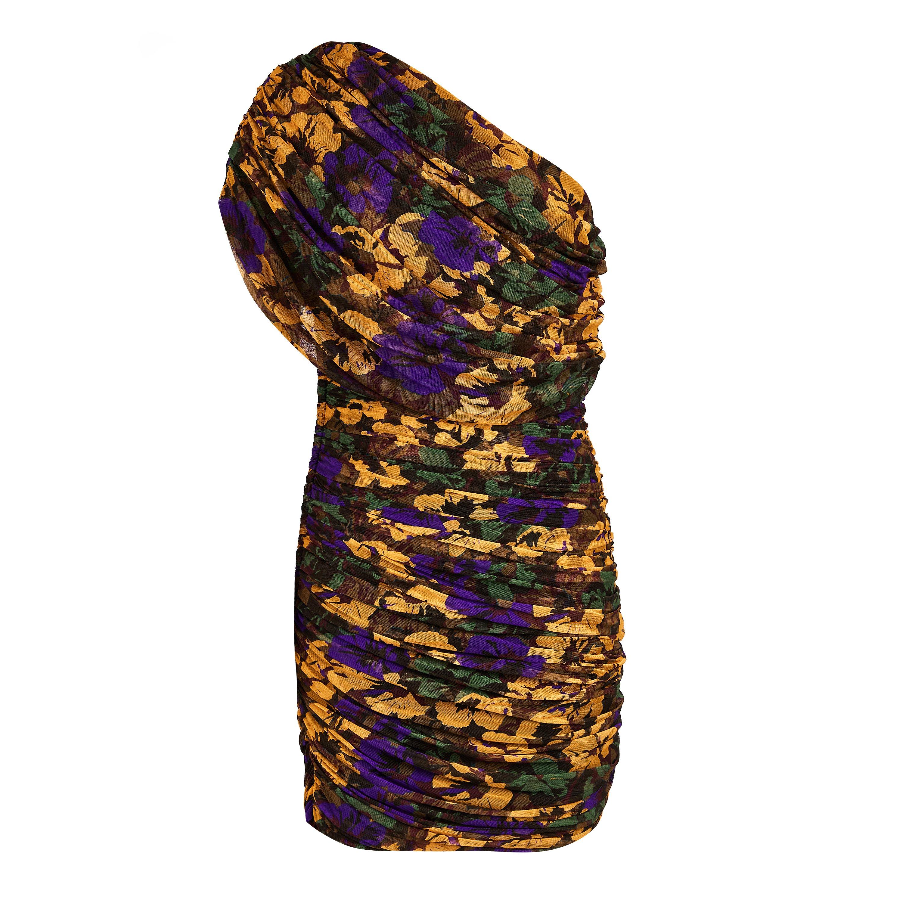 Noir Mul - Saint Laurent - One Shoulder Ruched Dress - 6