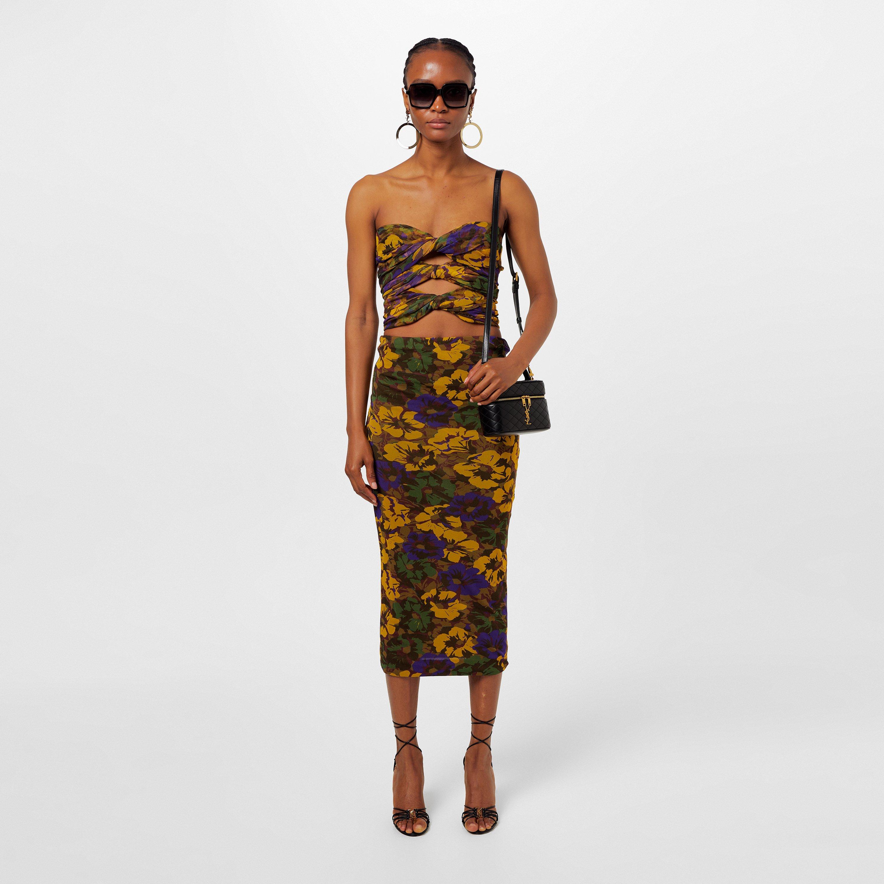 Noir Mul - Saint Laurent - Floral Print Tulle Dress - 4