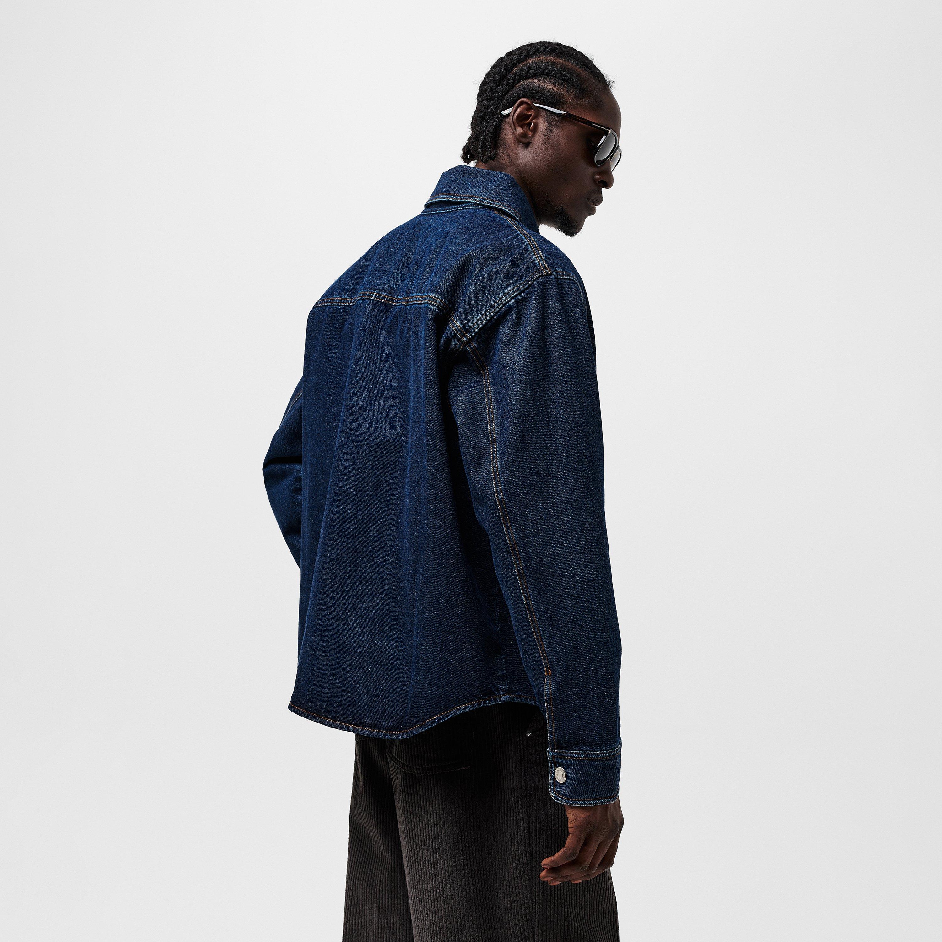 Indigo 402 - Ami Paris - Men's Long-Sleeve Denim Shirt - 4