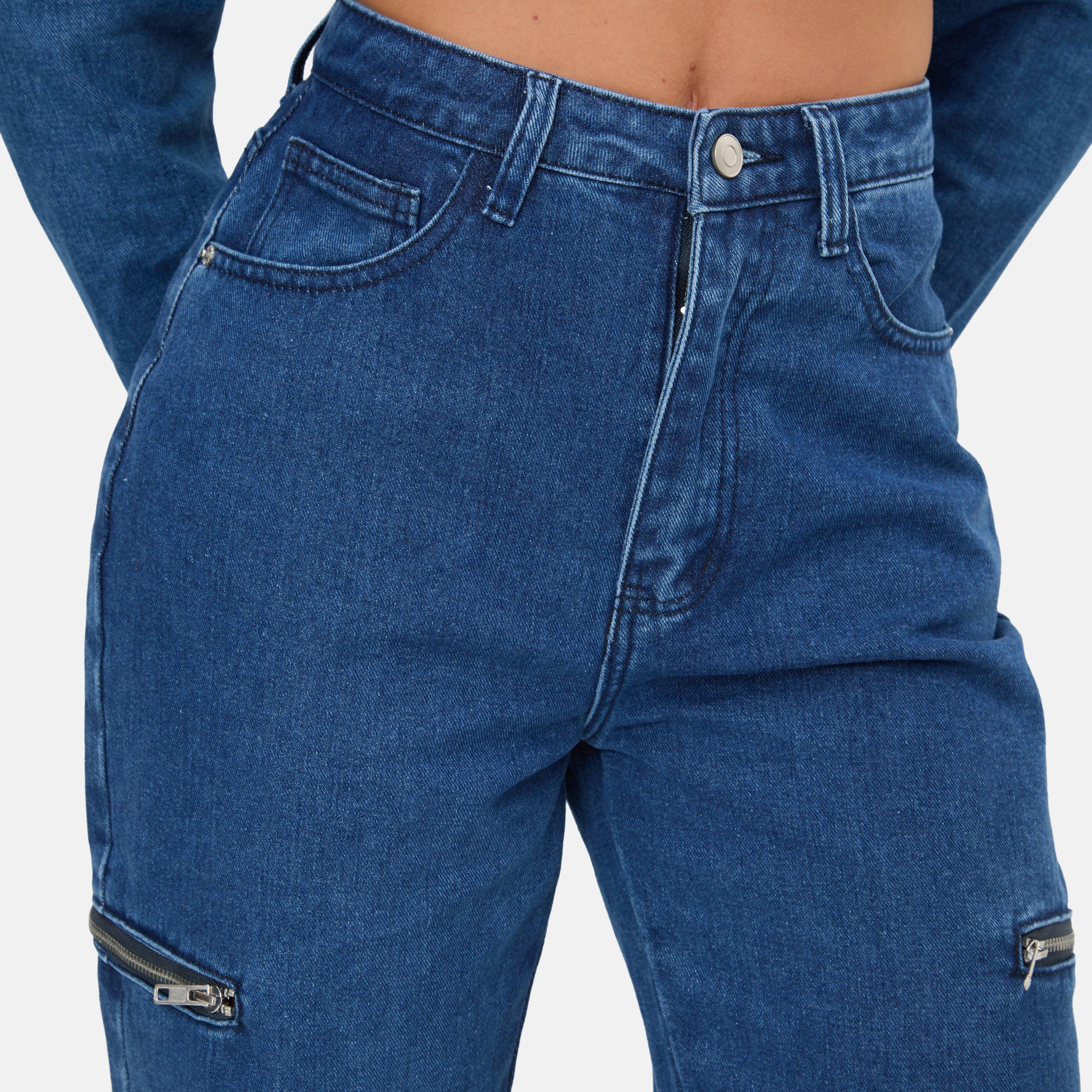 Mid Blue - I Saw It First - Straight Leg Jeans - 4