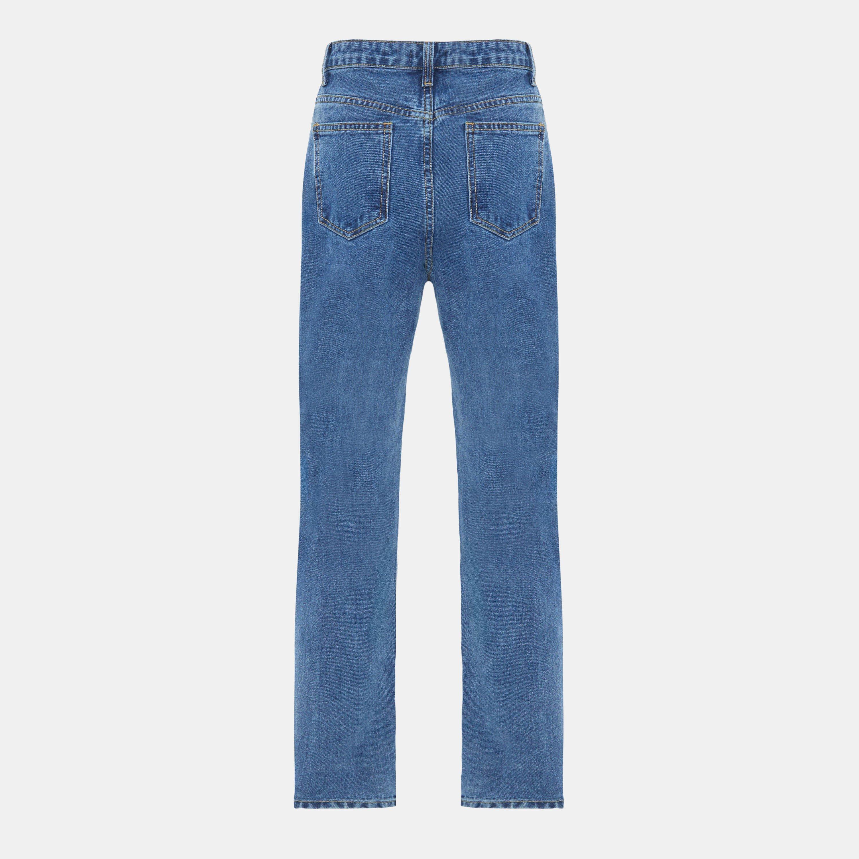 Mid Blue - I Saw It First - Straight Leg denim Jean - 2