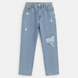 I Saw It First Distressed Straight Jeans