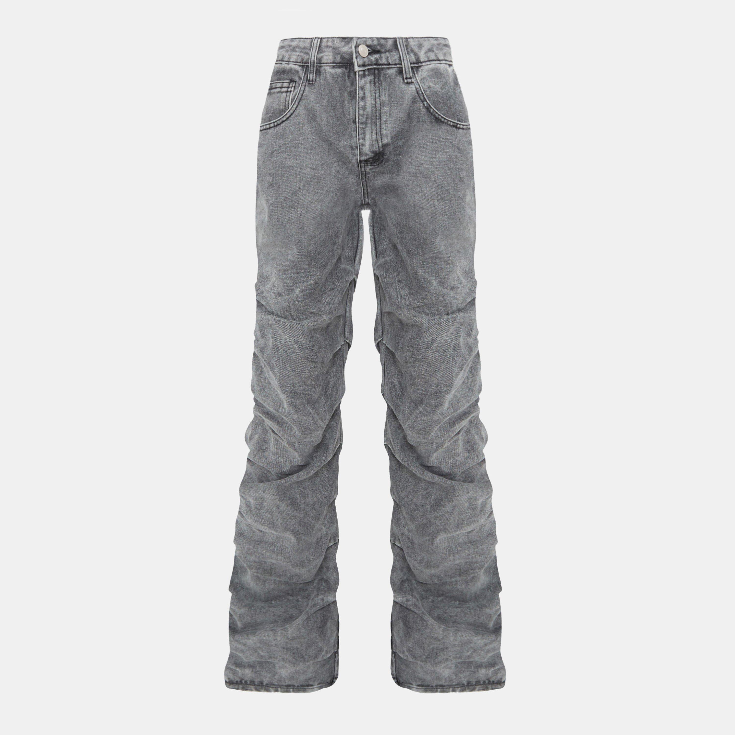 Black - I Saw It First - Ruched Straight Jeans - 1