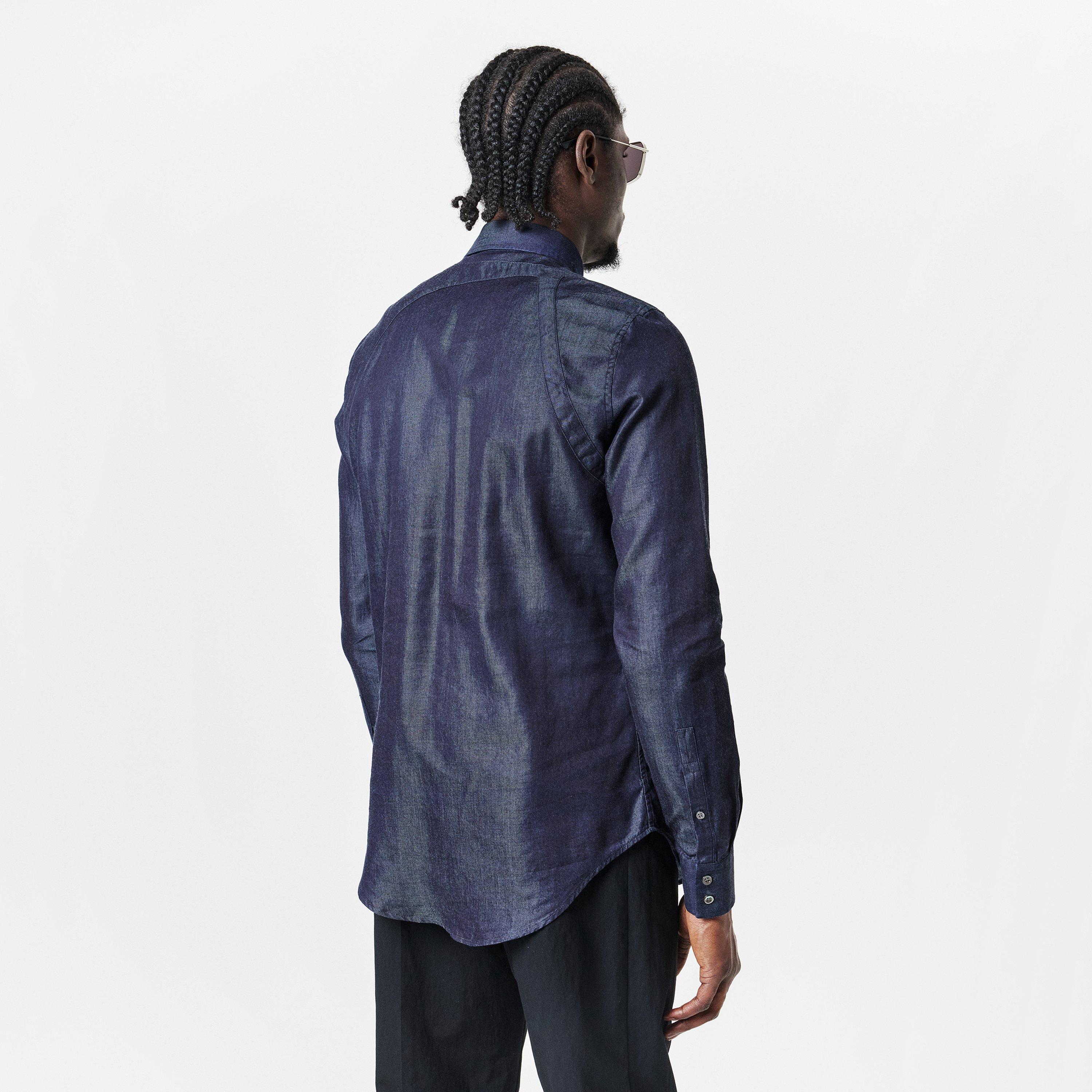 Indigo - Alexander McQueen - Men's Alex Long-Sleeve Denim Shirt - 4