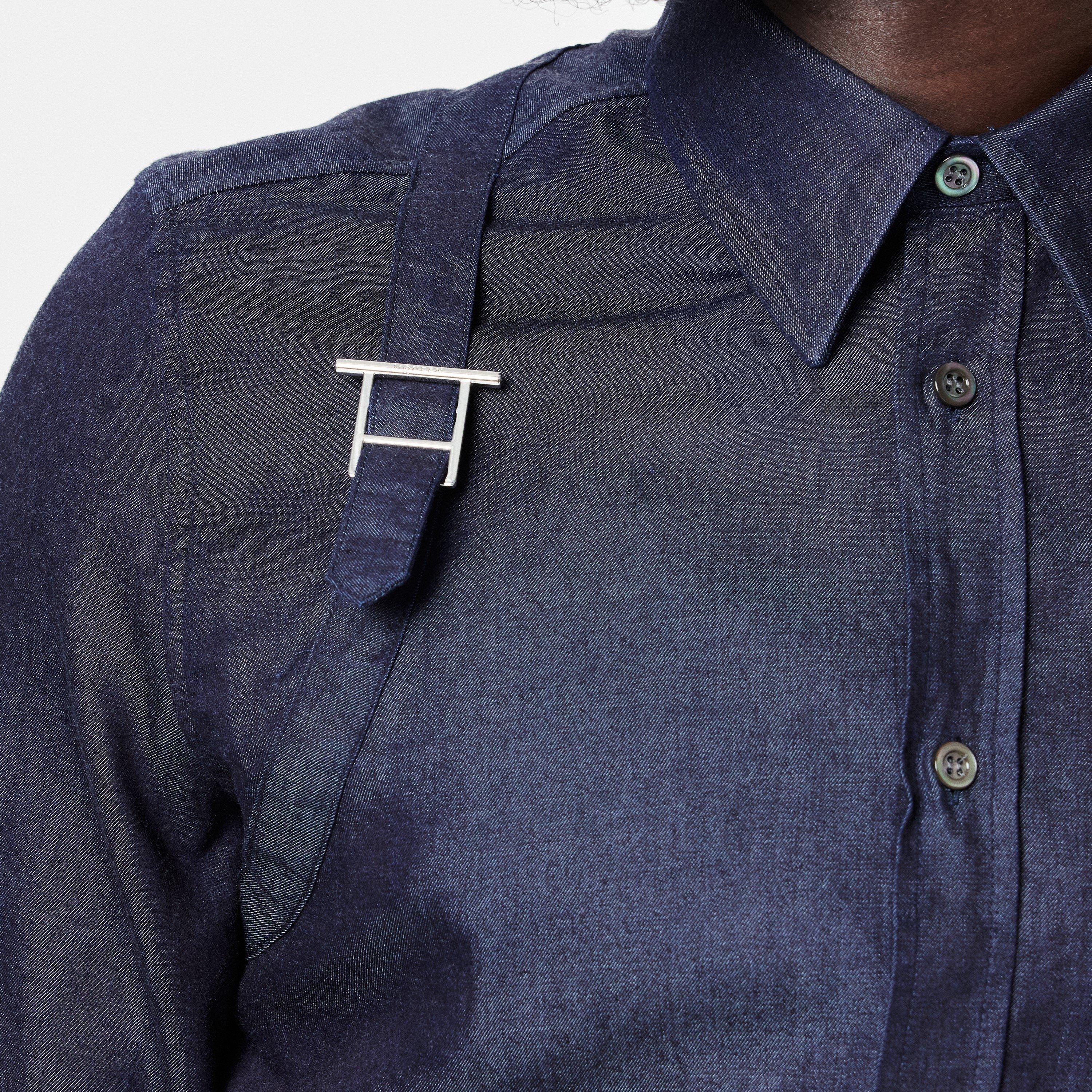 Indigo - Alexander McQueen - Men's Alex Long-Sleeve Denim Shirt - 5