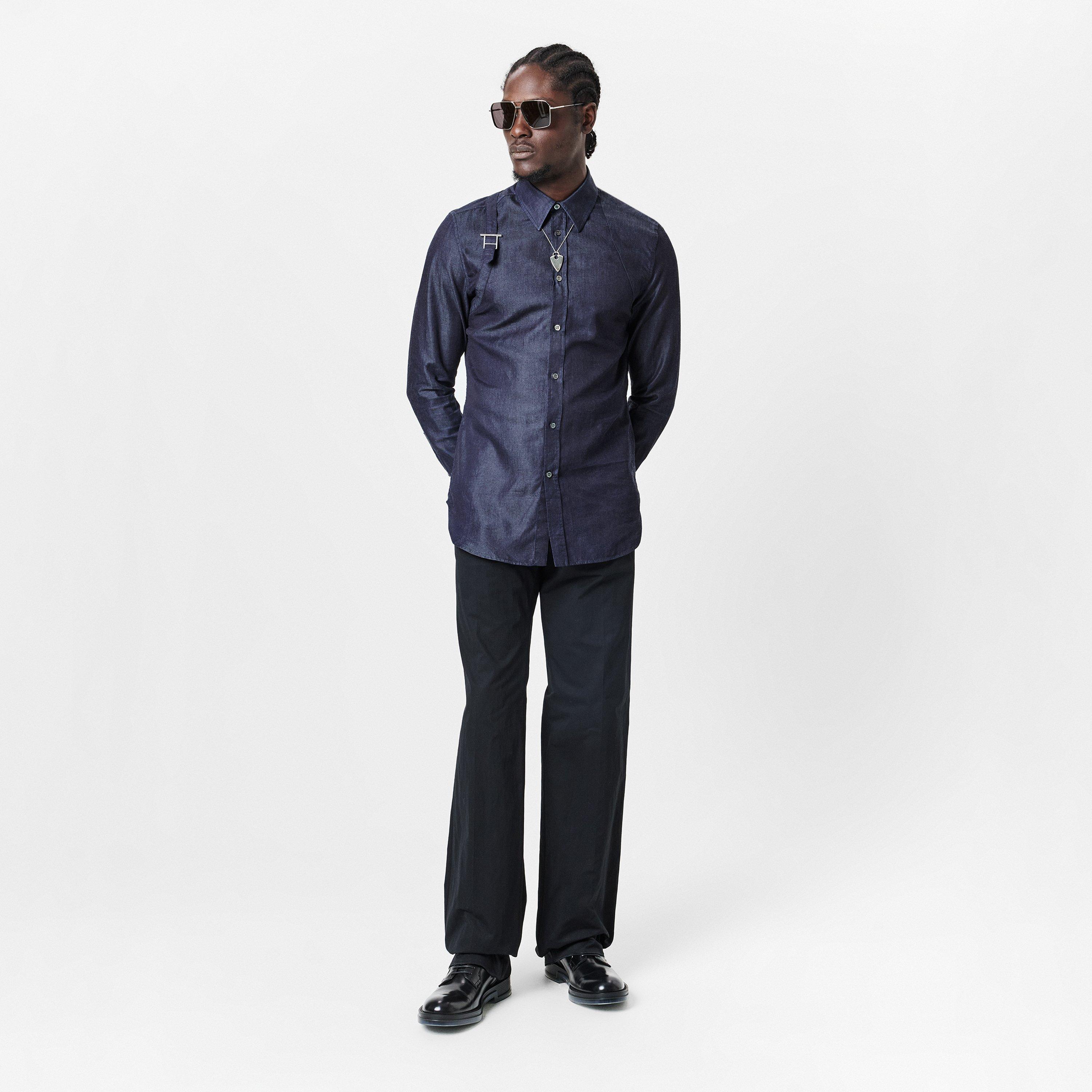 Indigo - Alexander McQueen - Men's Alex Long-Sleeve Denim Shirt - 6