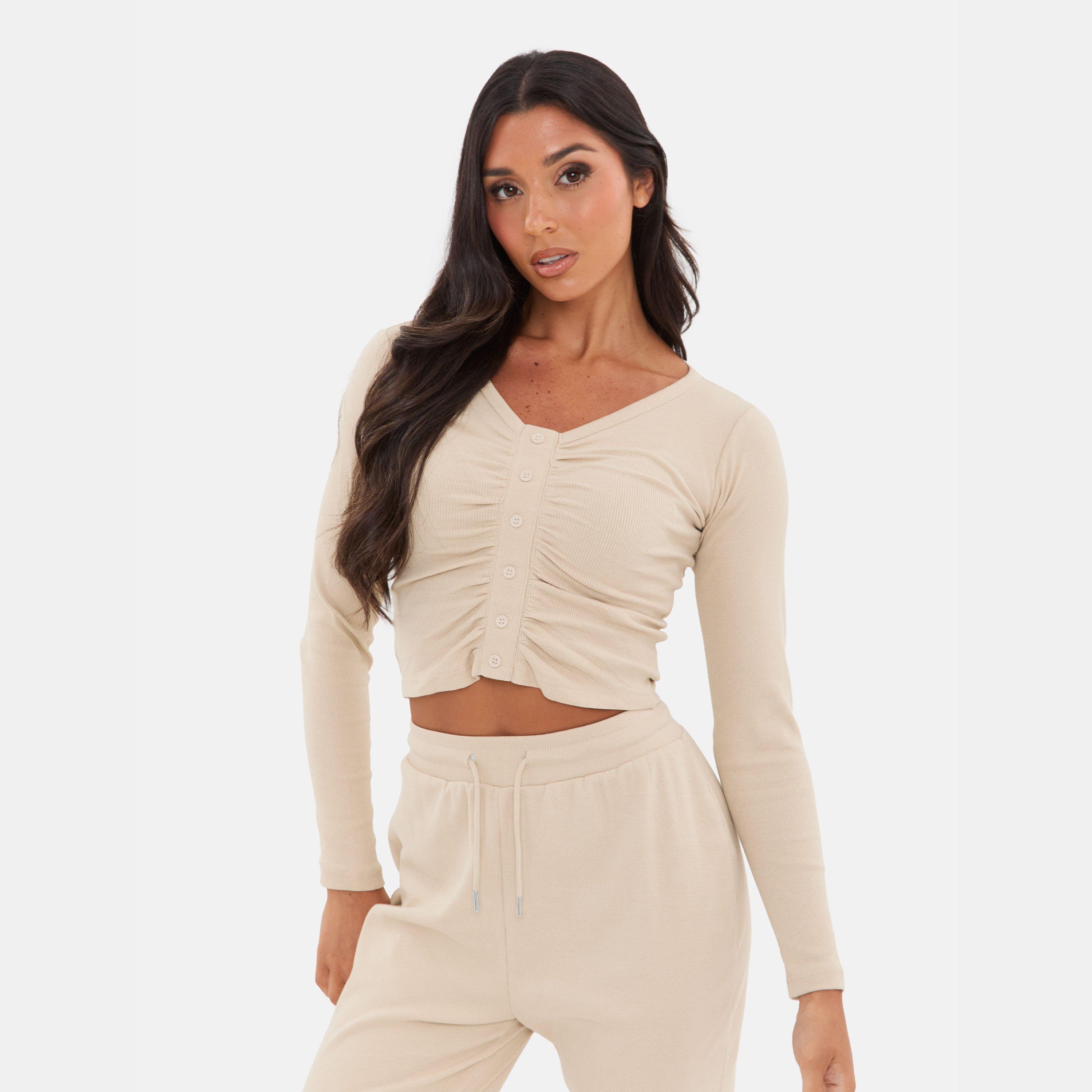 Stone - I Saw It First - Rib Ruched Top - 1