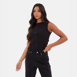 I Saw It First Rib Button Top