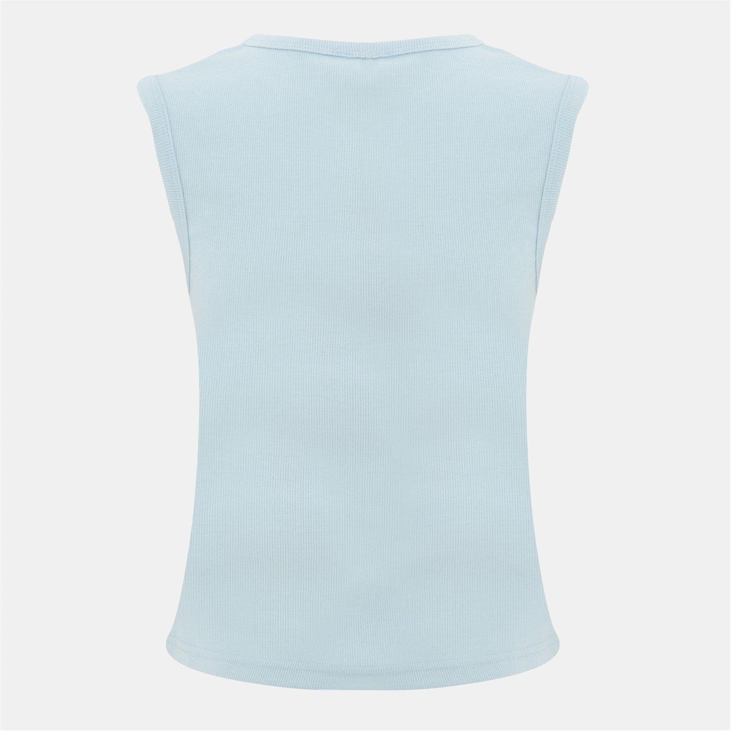 Bleu clair - I Saw It First - Rib Button Top - 5