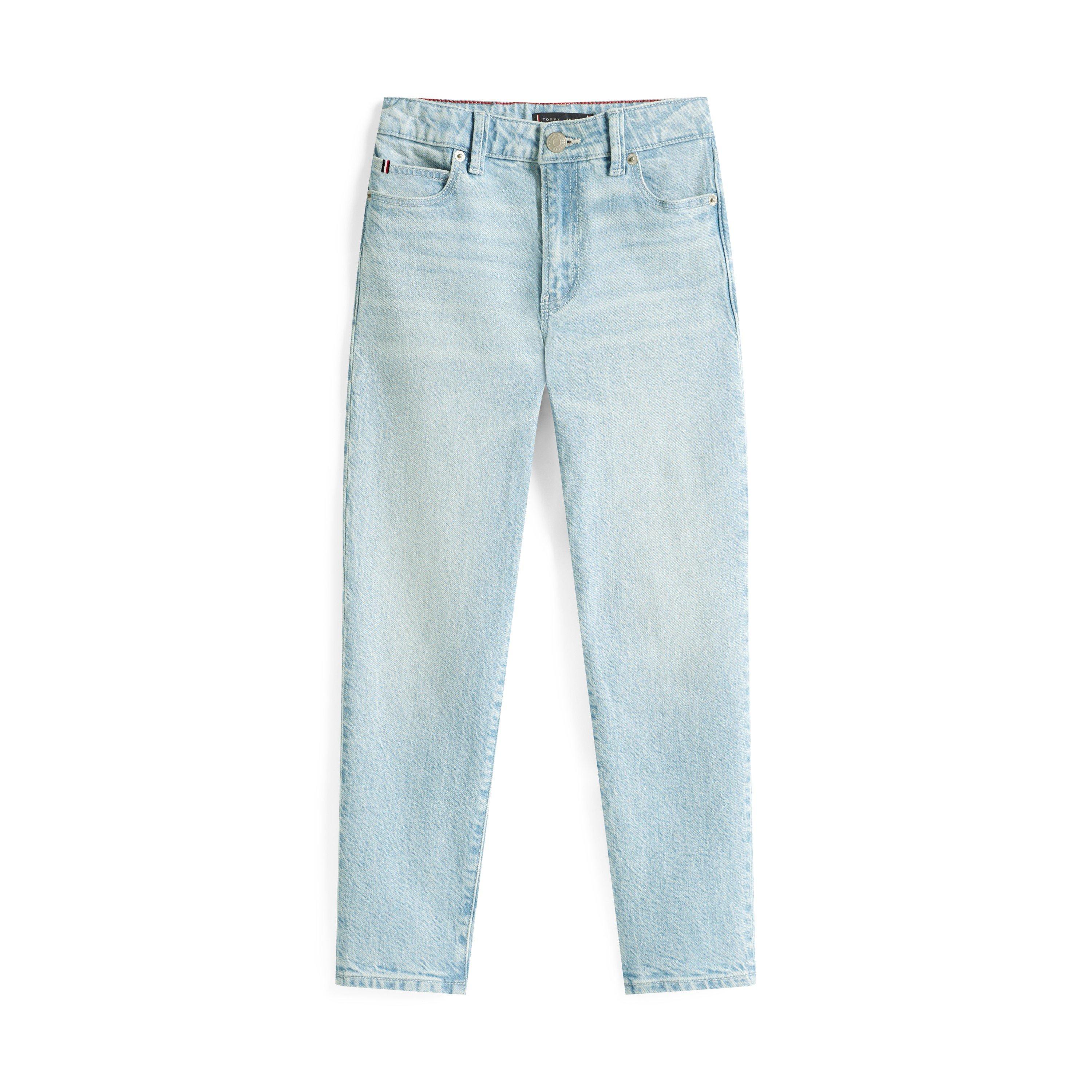 Tommy Hilfiger Boys Kids' Durable Denim Straight Leg Jeans - Bleach Wash 1Ab - 14Y